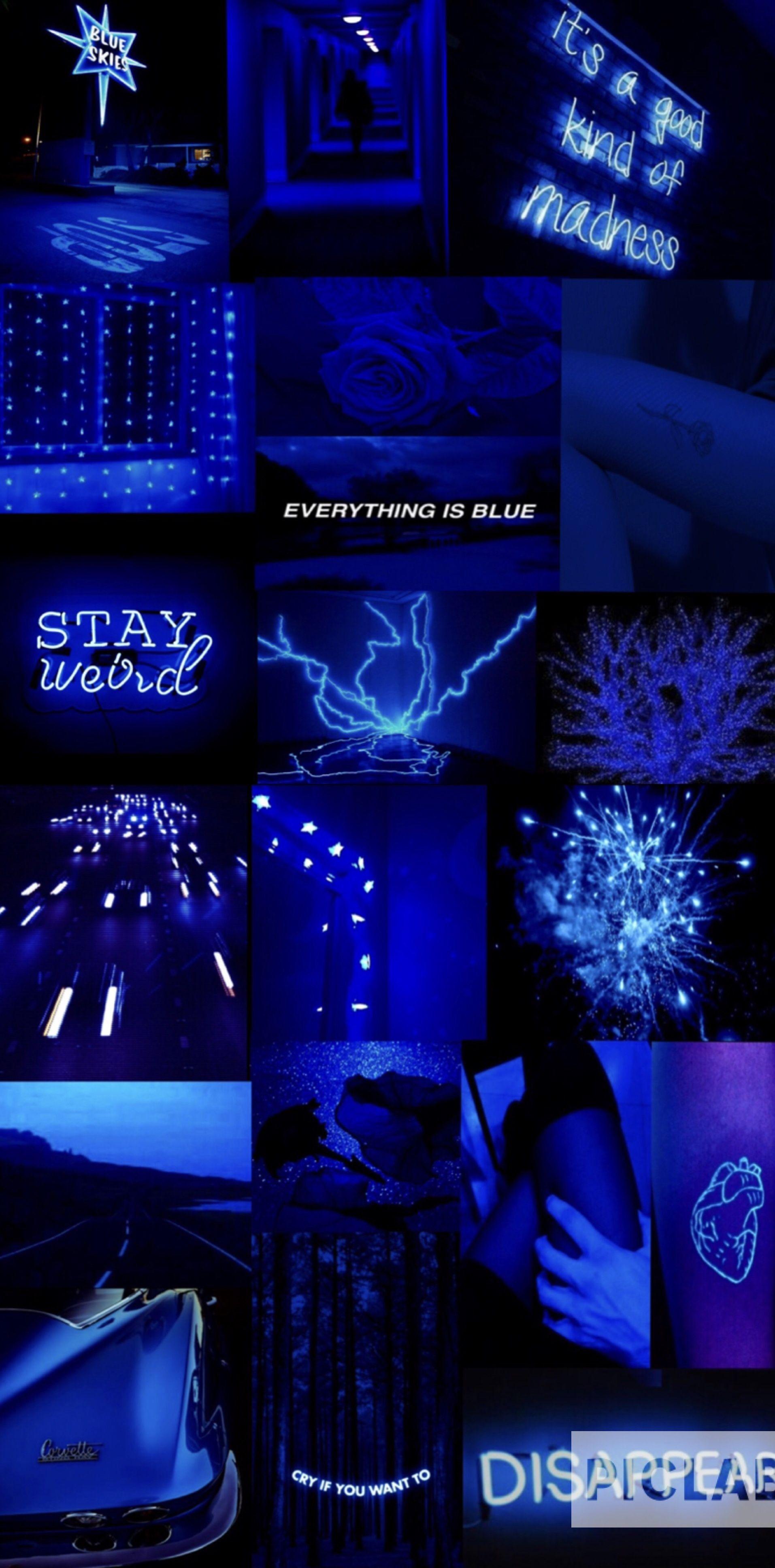 Blue aesthetic Dark blue aesthetic Electric blue aesthetic