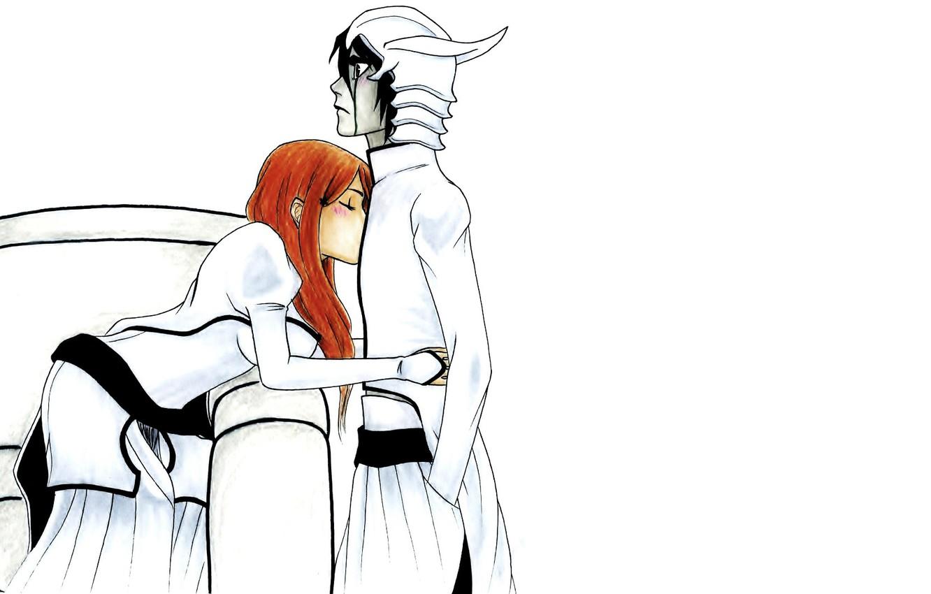 Wallpaper girl, romance, kiss, art, guy, Bleach, Bleach, arancar