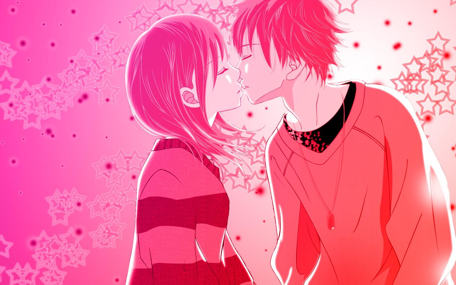 Anime love couple wallpaper
