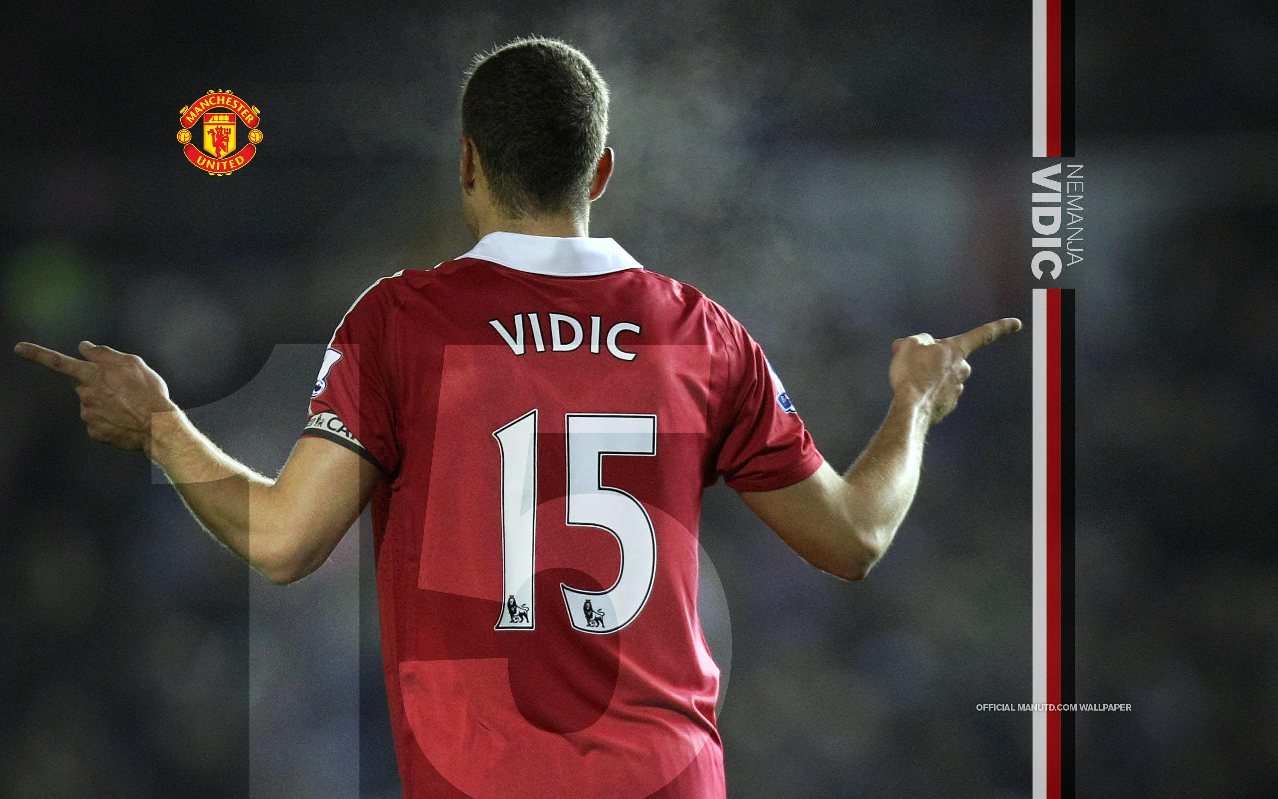 The best defender of Manchester United Nemanja Vidic wallpaper