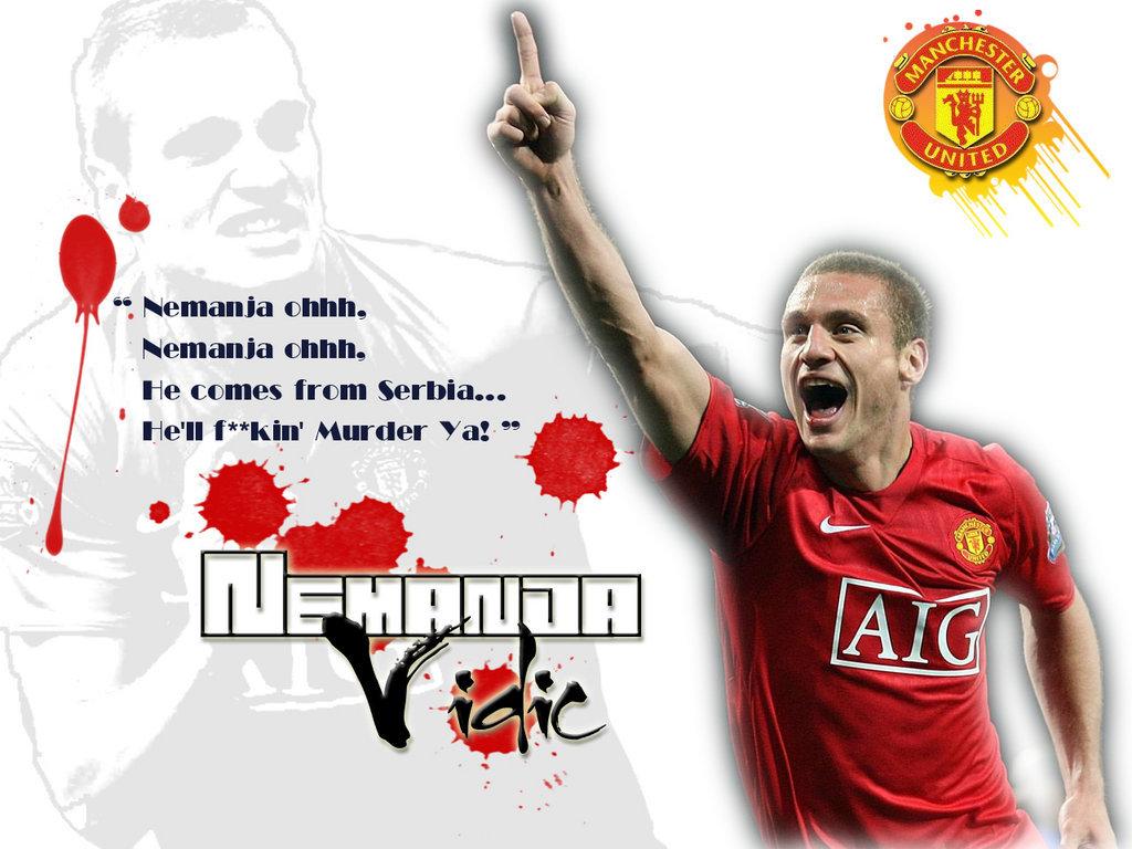 Nemanja Vidic (11). Manchester United Wallpaper