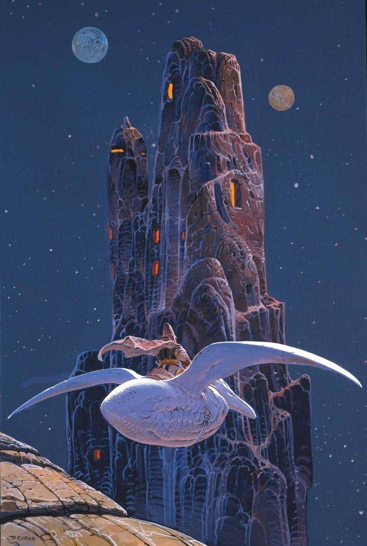 digital Art, Fantasy Art, Nature, Jean Giraud, Mœbius, Flying
