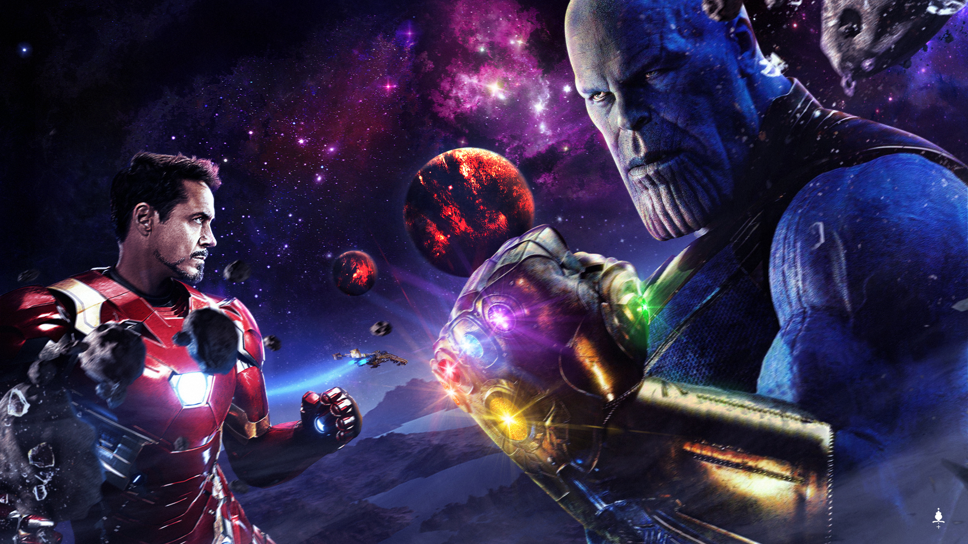 Iron Man vs Thanos HD Wallpaper. Background Imagex1080