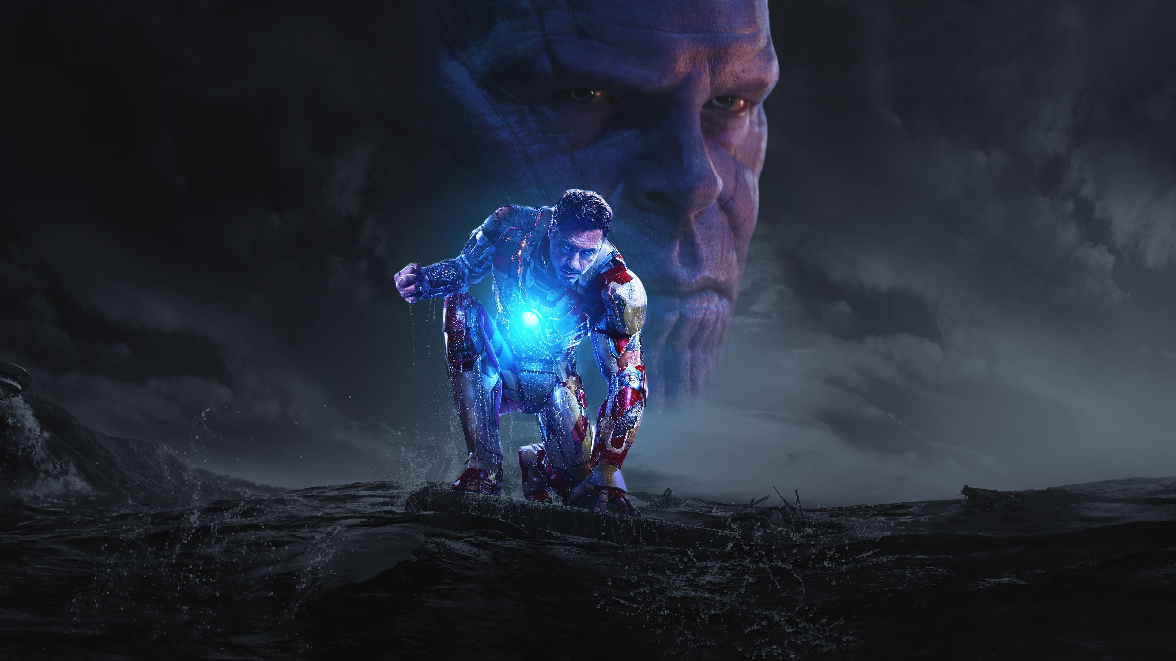 Iron Man and Thanos 4k Ultra HD Wallpaper. Background Image