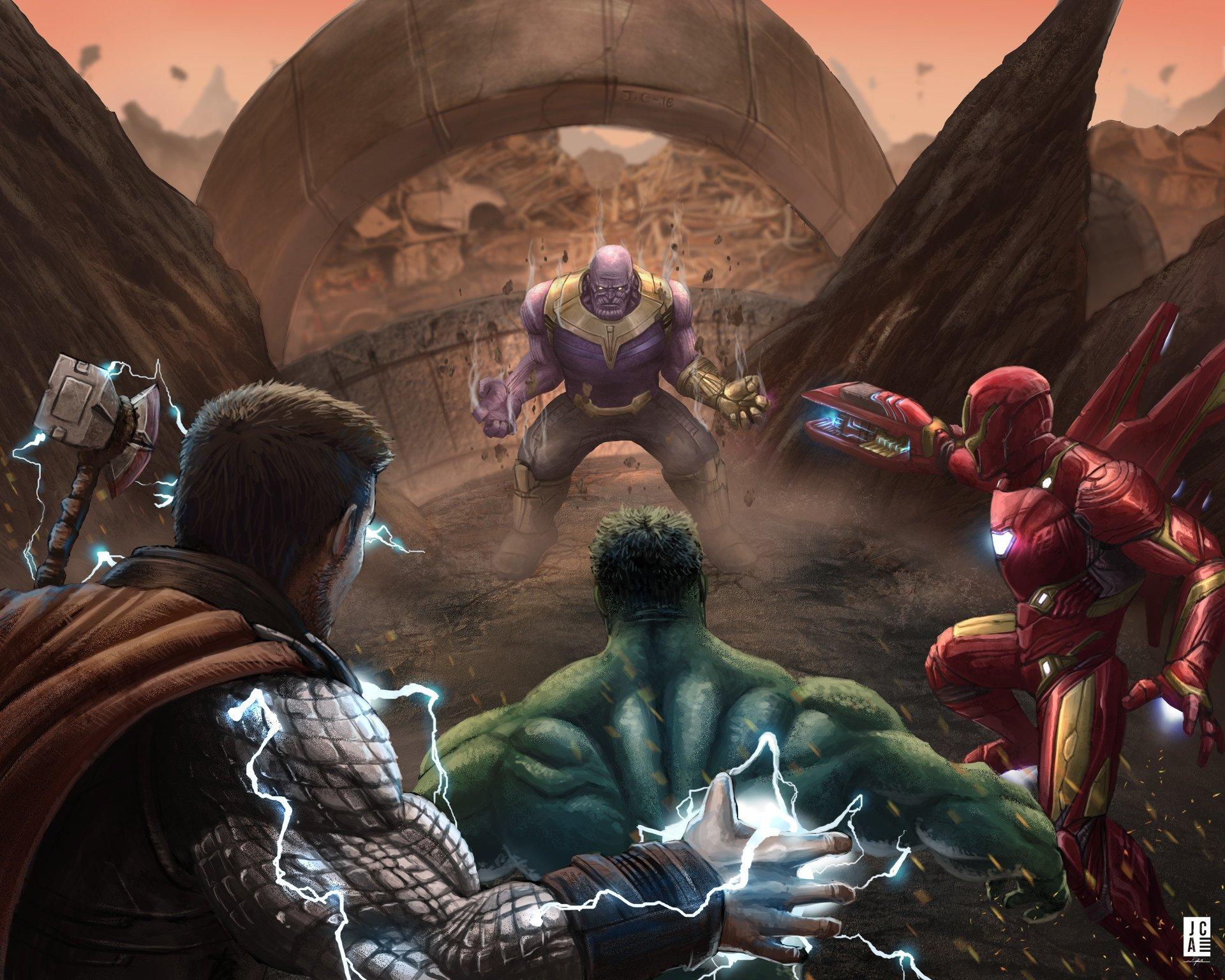 Avengers vs Thanos HD Wallpaper. Background Image