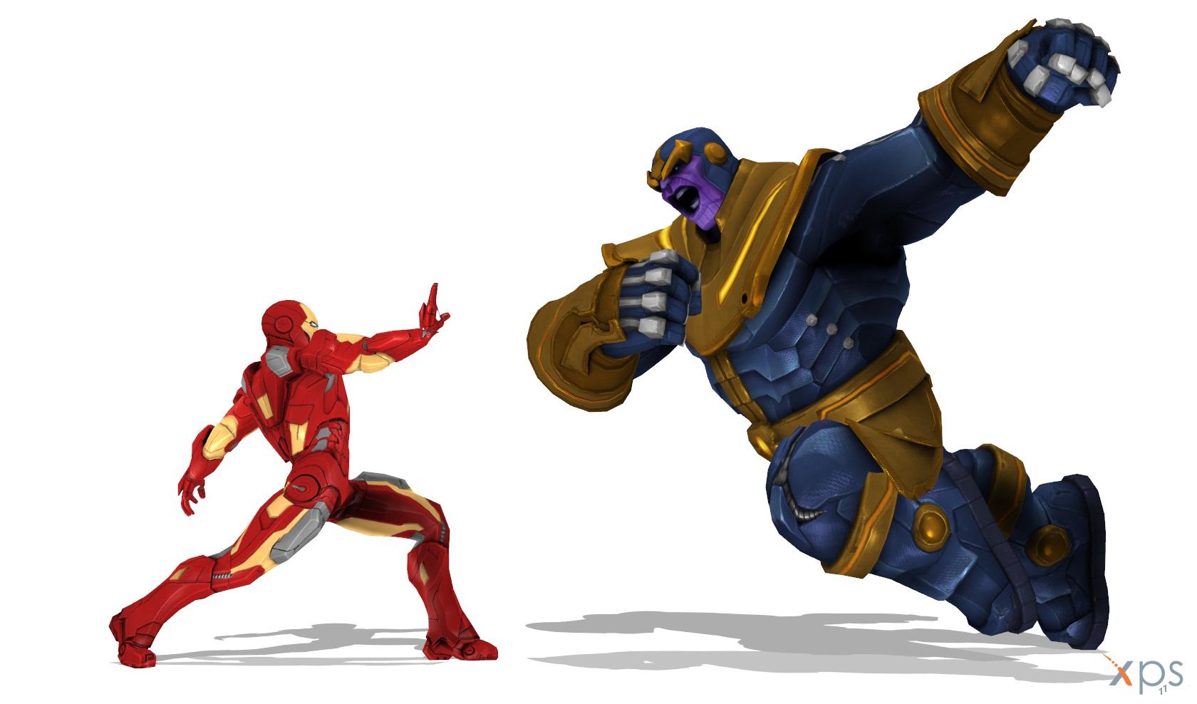 thanos vs iron man