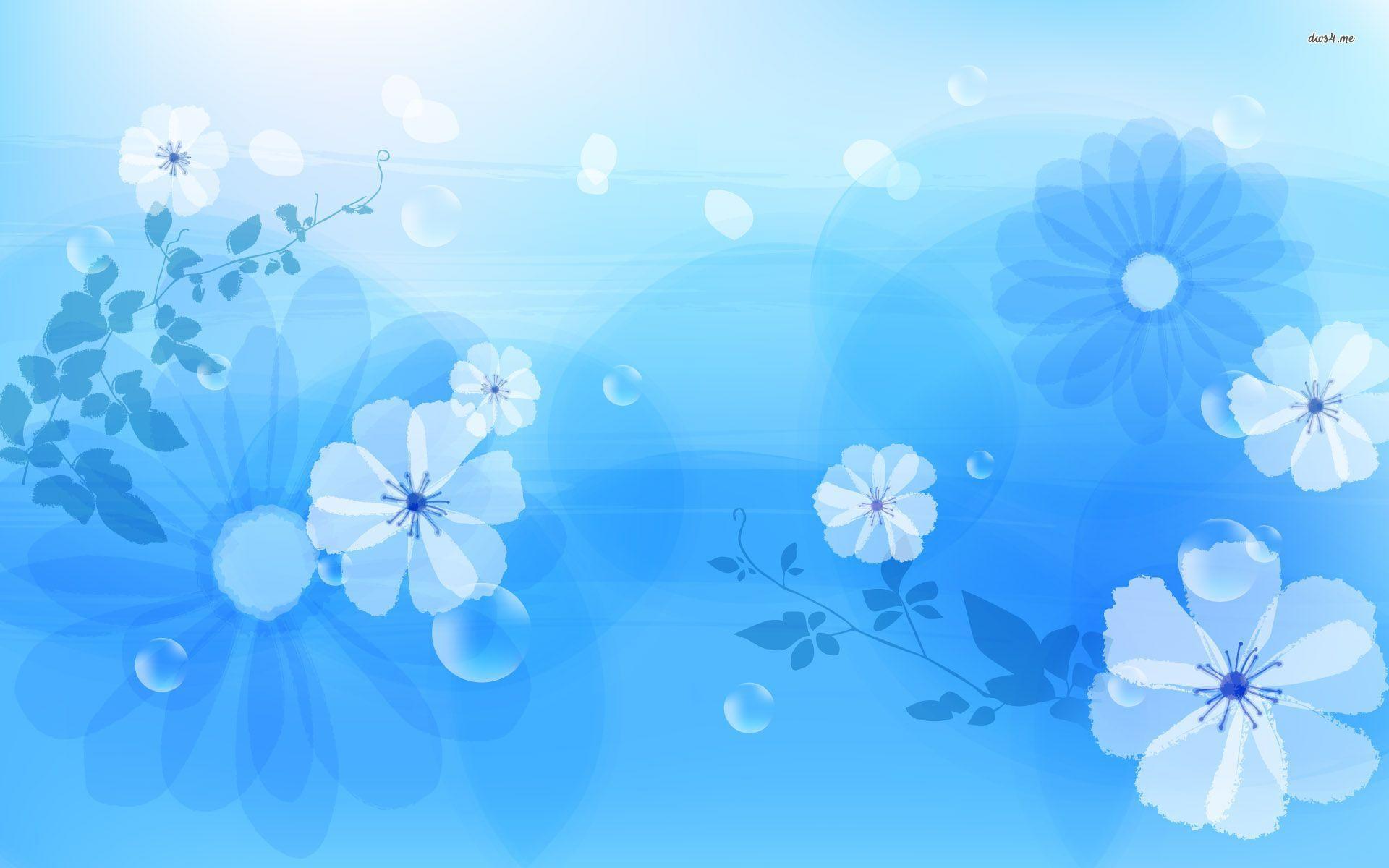 Blue And White Flower Wallpaper Blue Flowers Wallpaper Wallpaper