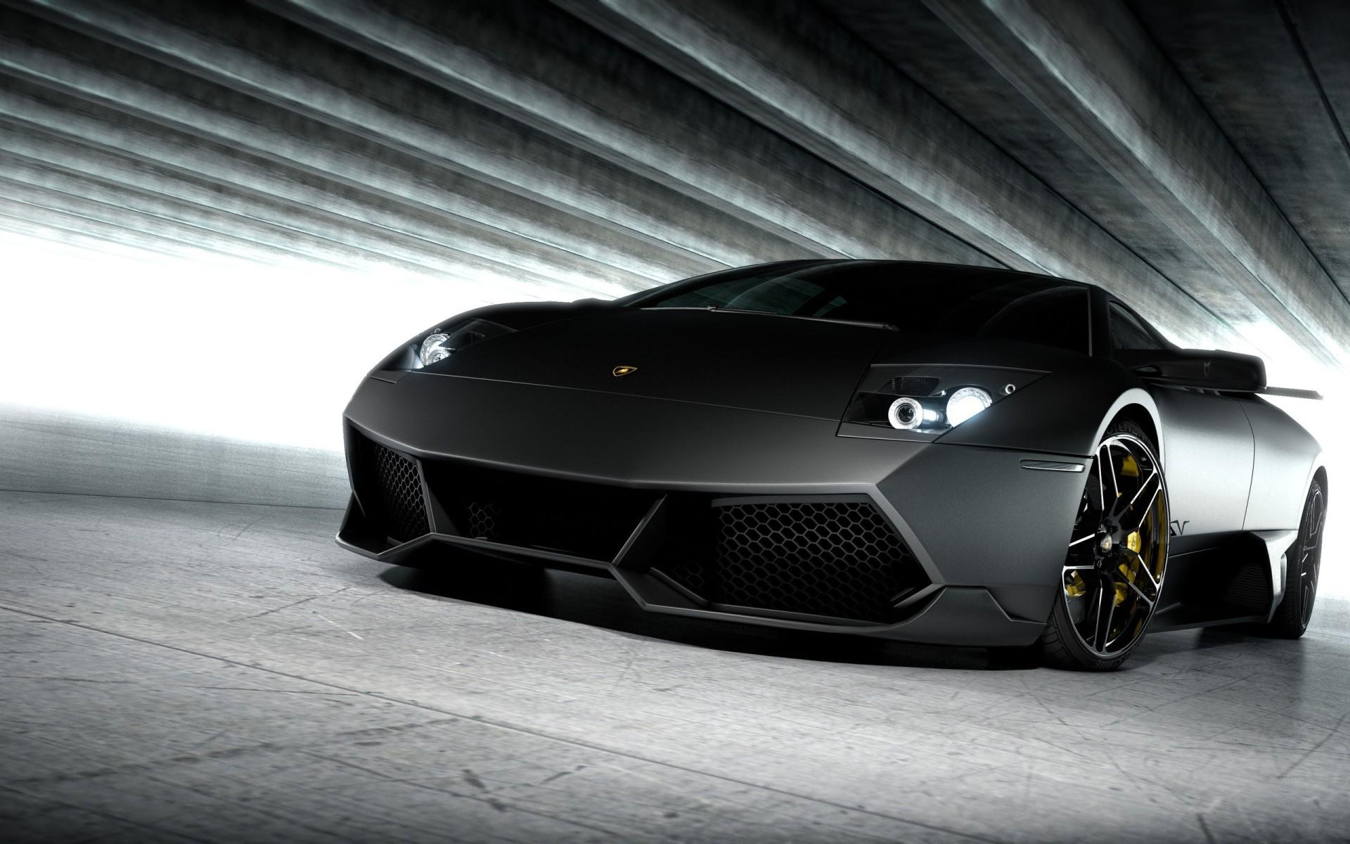 Lamborghini Murcielago Black Widescreen Wallpaper. Wide Wallpaper.NET