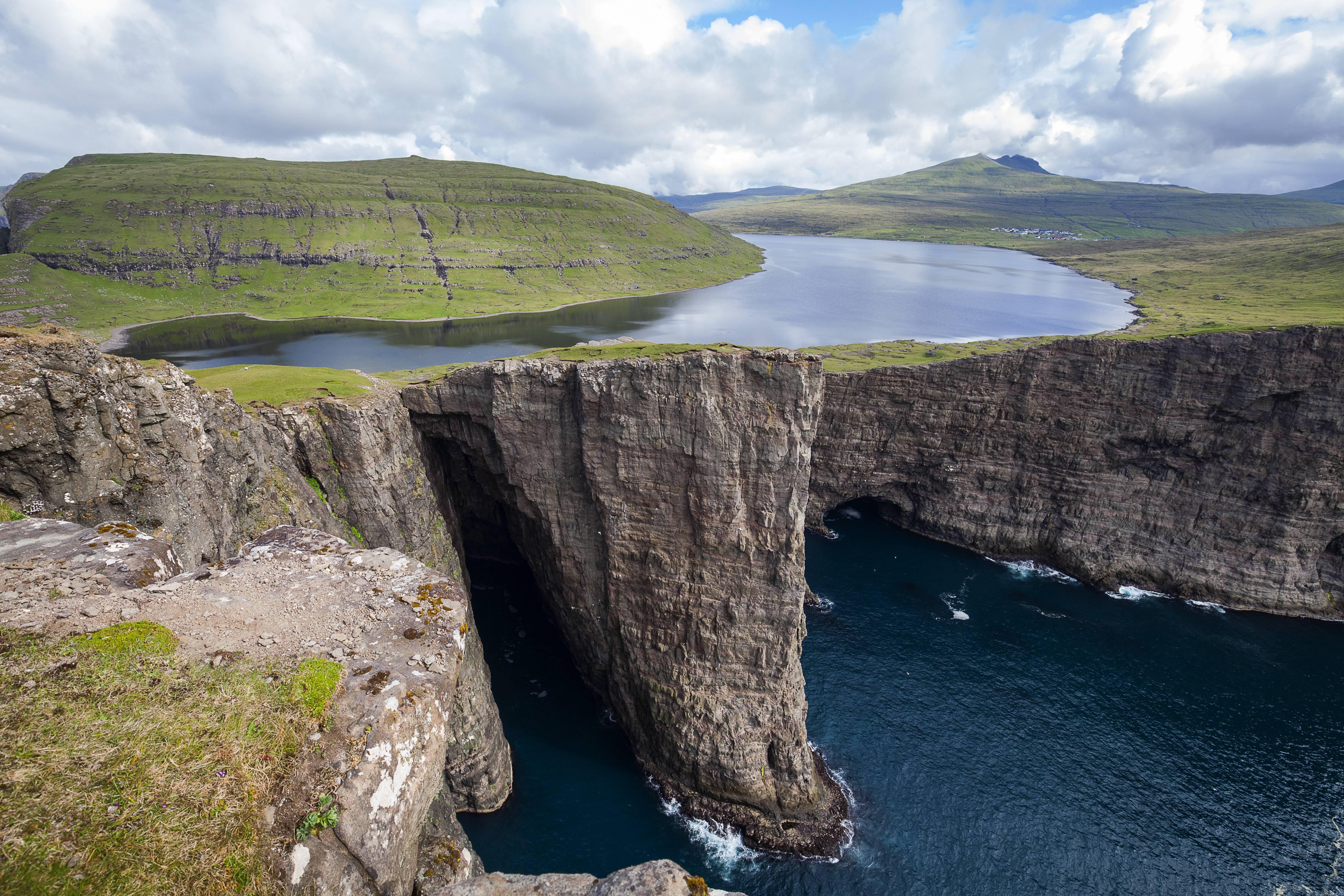 Lake Sorvagsvatn, #water, #Faroe Islands, #landscape, #nature, wallpaper