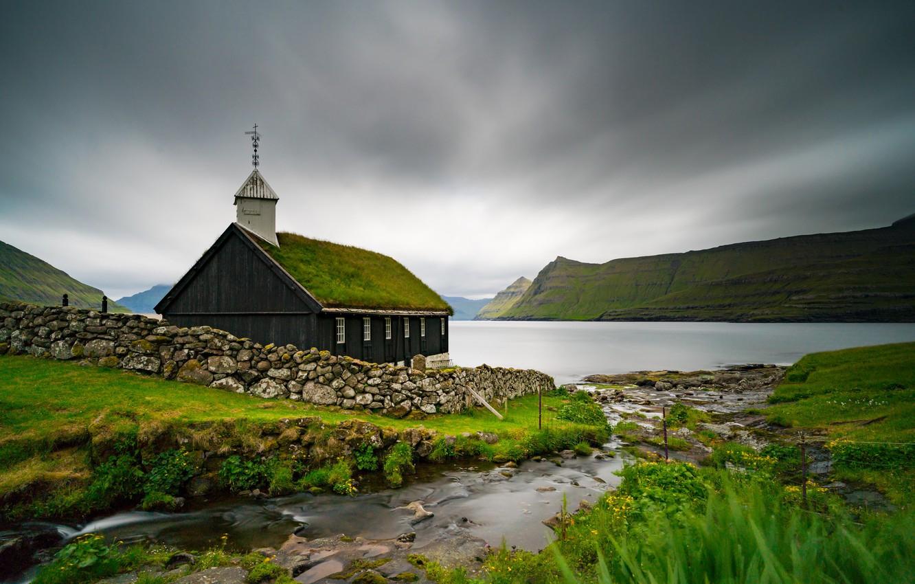 Wallpaper Church, Faroe Islands, Faroe Islands image for desktop