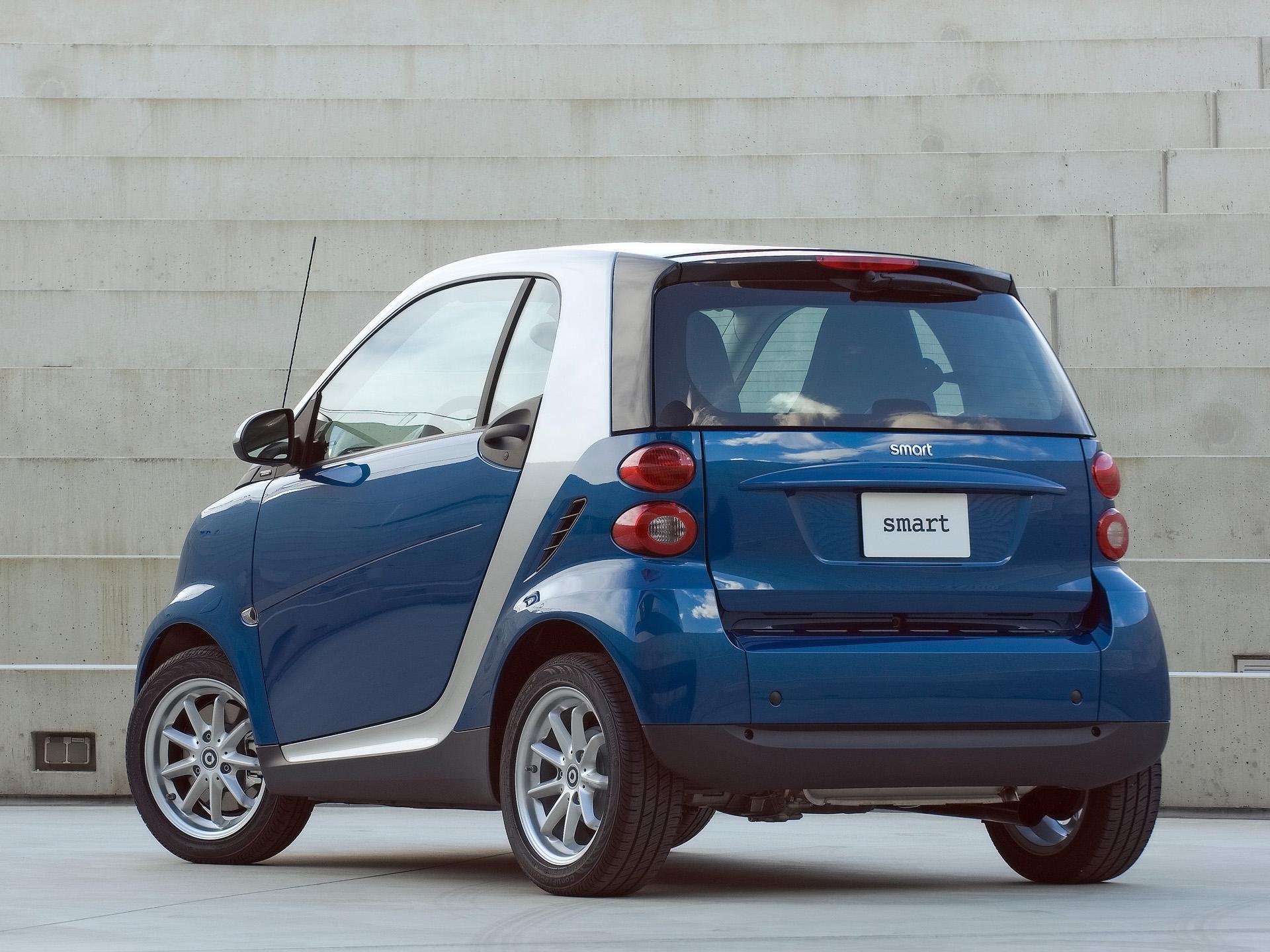 HD wallpaper: Smart Fortwo Passion Coupe 2008, blue, cars