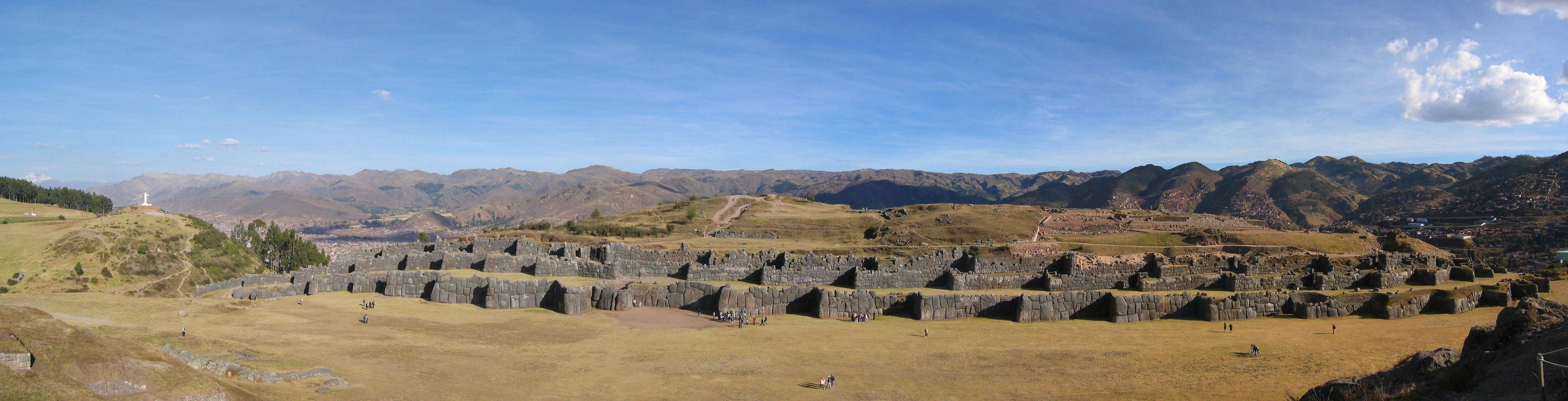 Panoramic View Of Sacsayhuamán, Cusco, Peru to the Inca