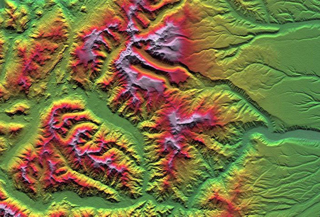 Space Image. SRTM Colored Height and Shaded Relief: Laguna