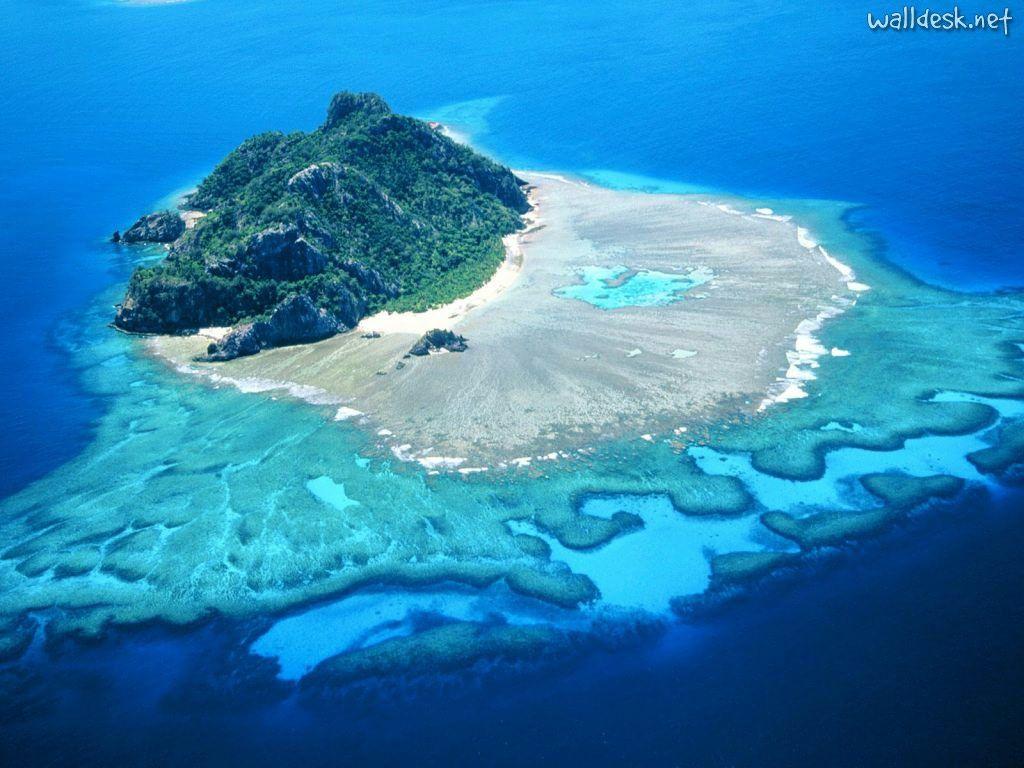 Wallpaper Monuriki Island, Mamanucas, Fiji, papeis desktop image