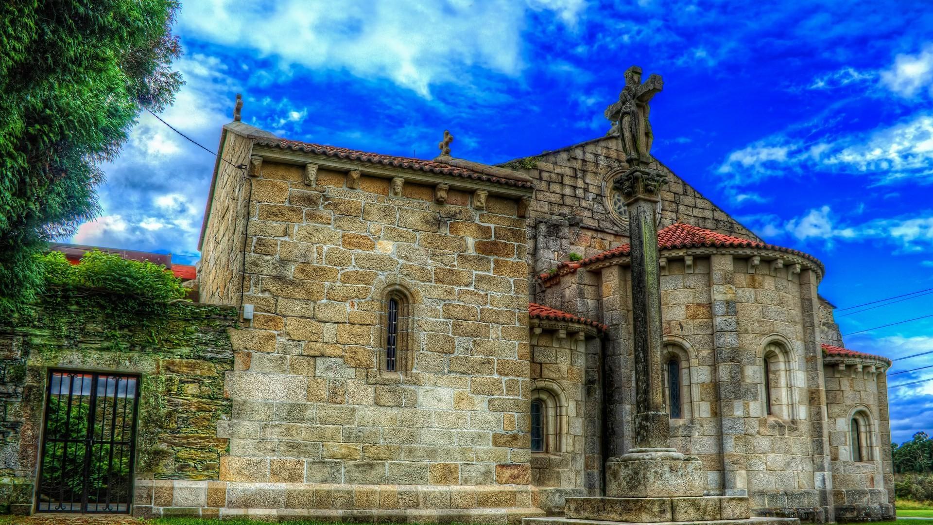 Religious: Beautiful San Salvador Monestary La Coruna Spain