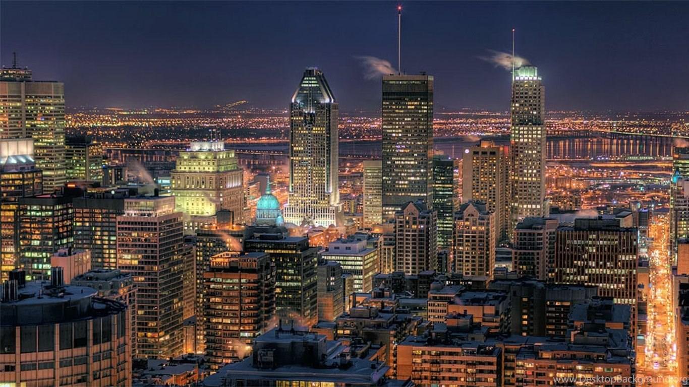 Wallpaper Beograd Montreal City At Night 1366x768 Desktop Background