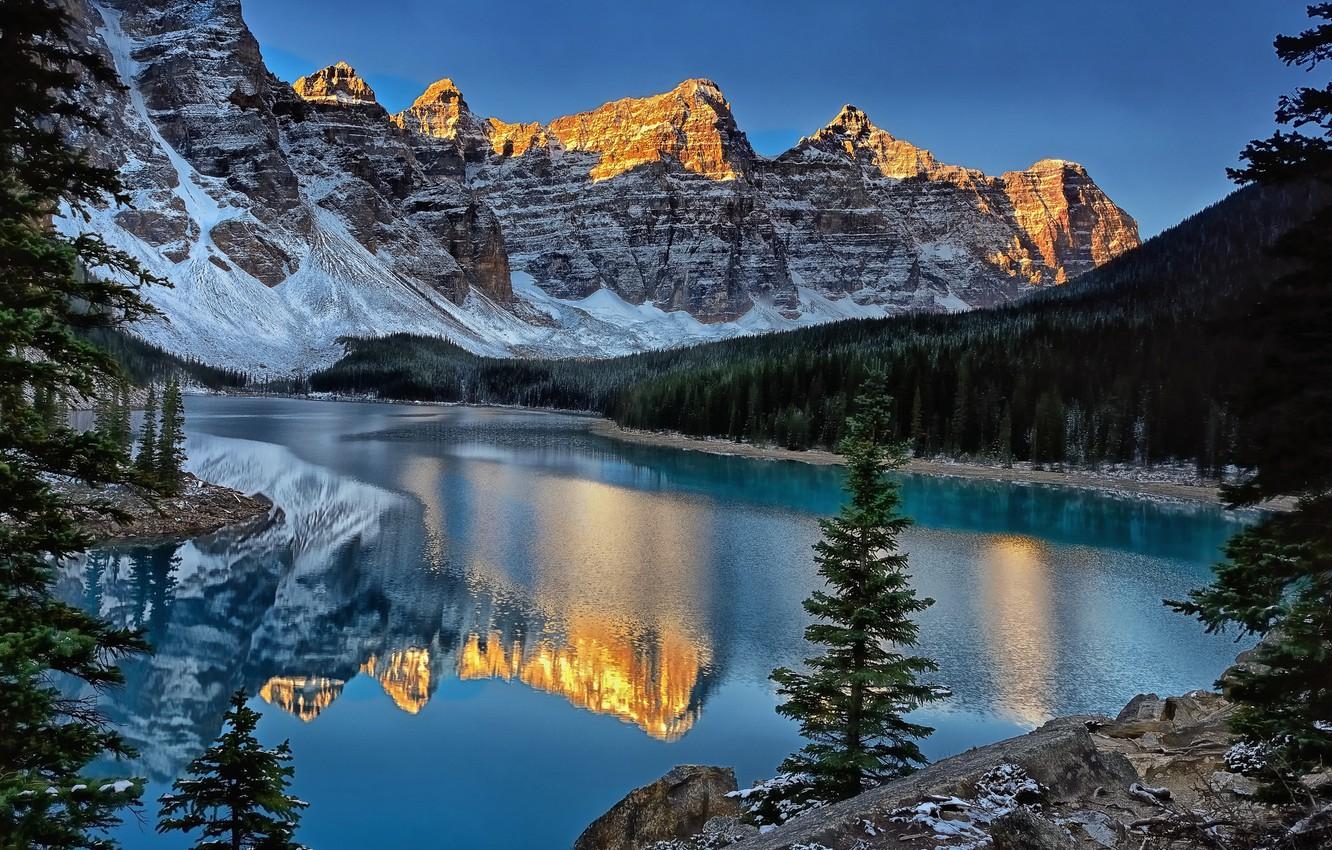 Wallpaper mountains, reflection, Canada, Banff National Park, Canada