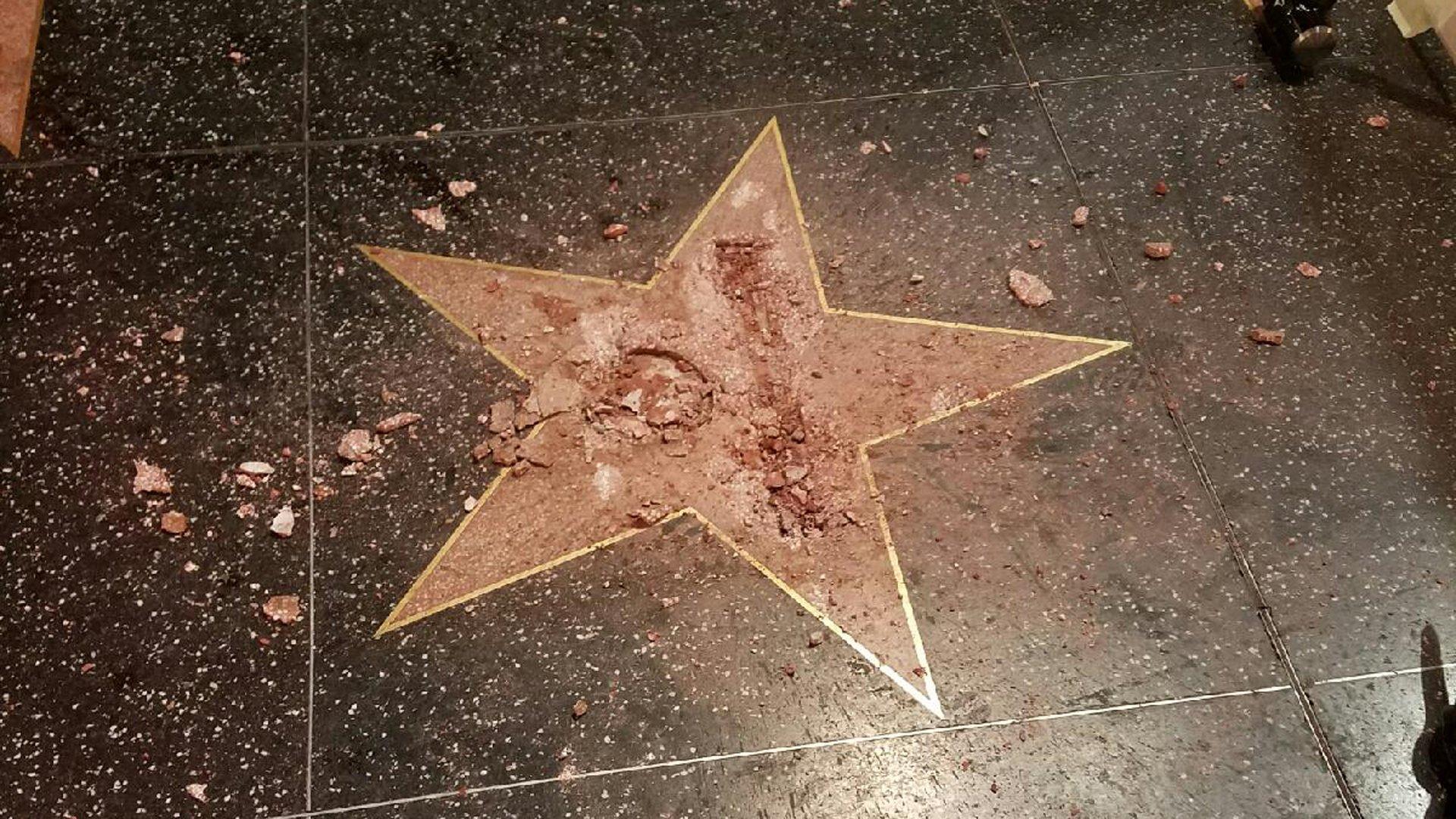 Donald Trump's Star Vandalized Again on Hollywood Walk of Fame