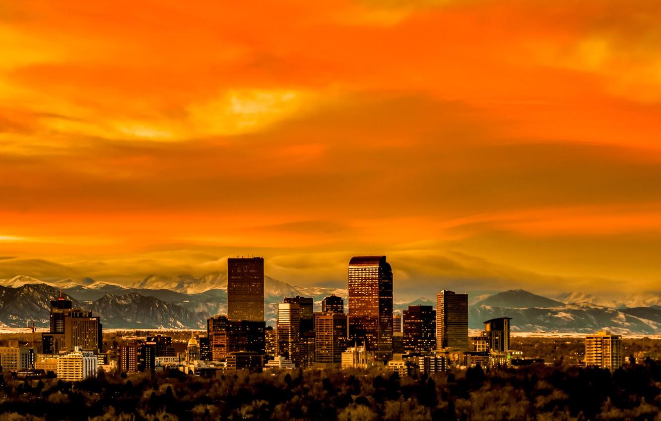 Wallpaper Colorado, panorama, skyline, Denver, Colorado, Denver
