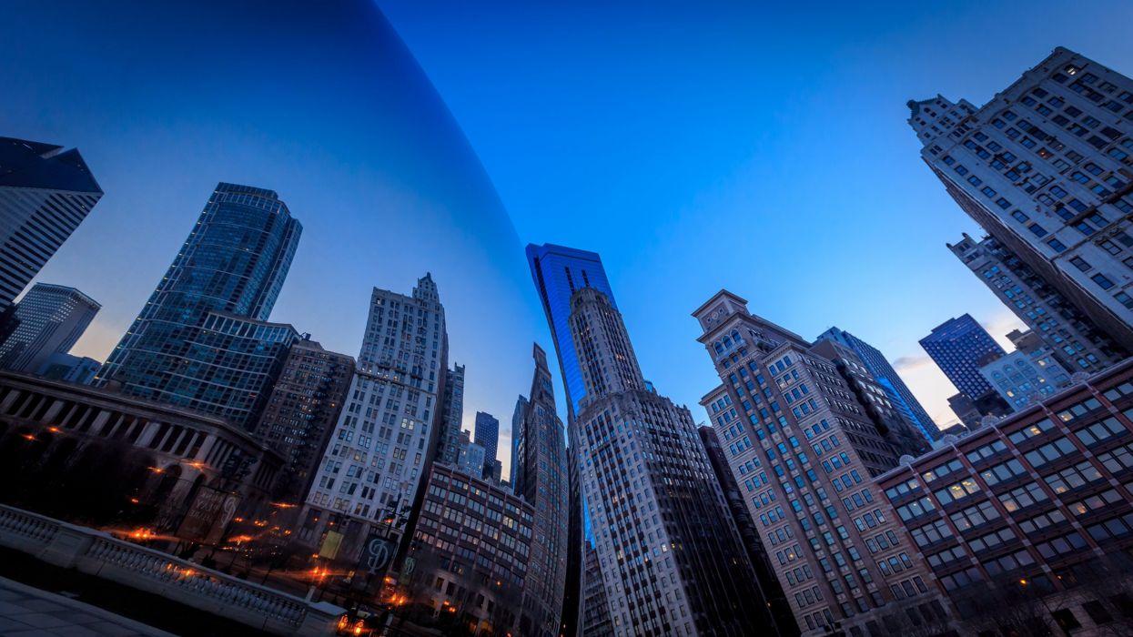 Millennium Park Chicago Buildings Skyscrapers Reflection wallpaper