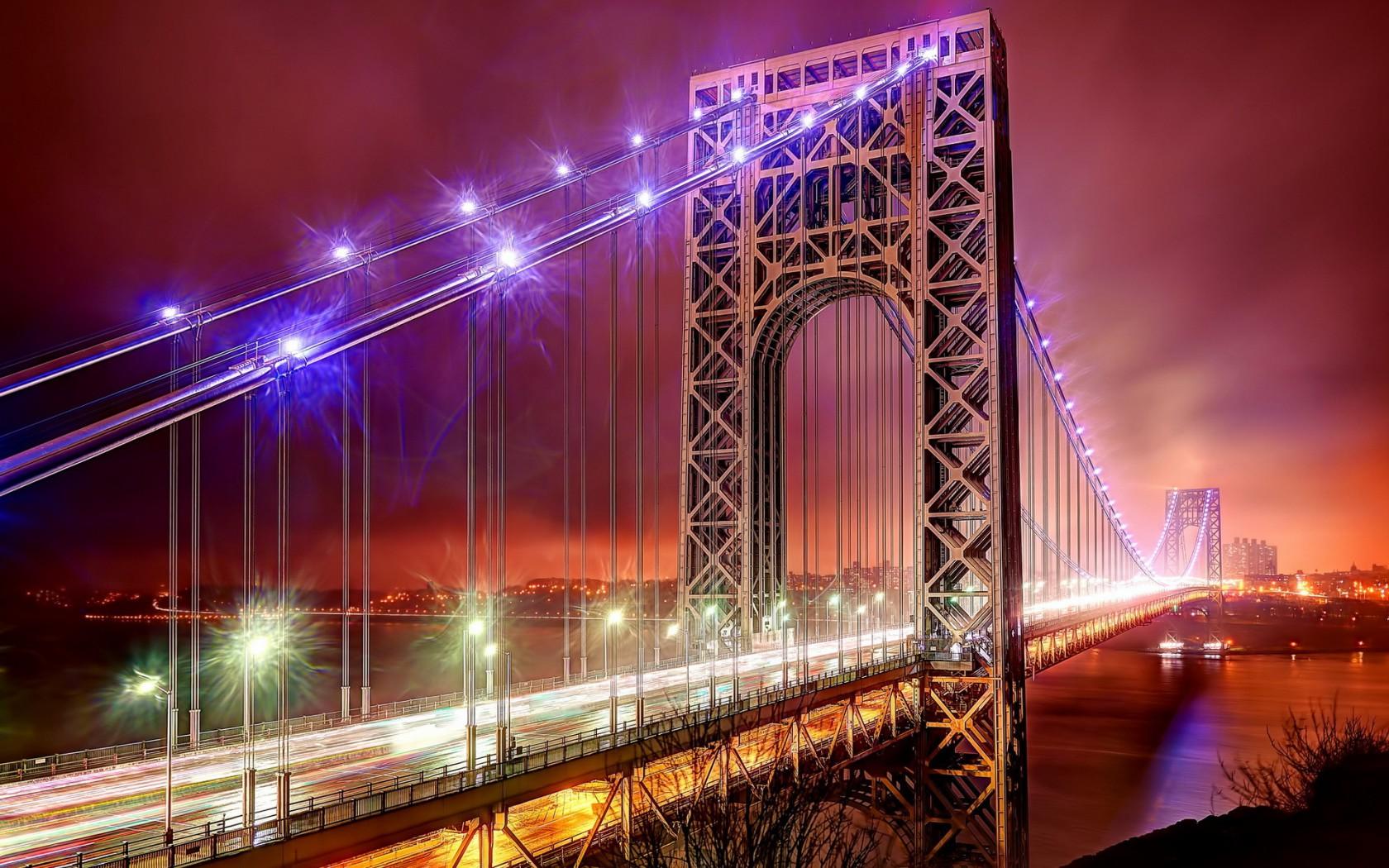 George Washington Bridge city HD wallpaper