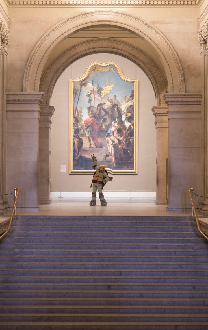 Michelangelo the Ninja Turtle Visits Michelangelo the Artist