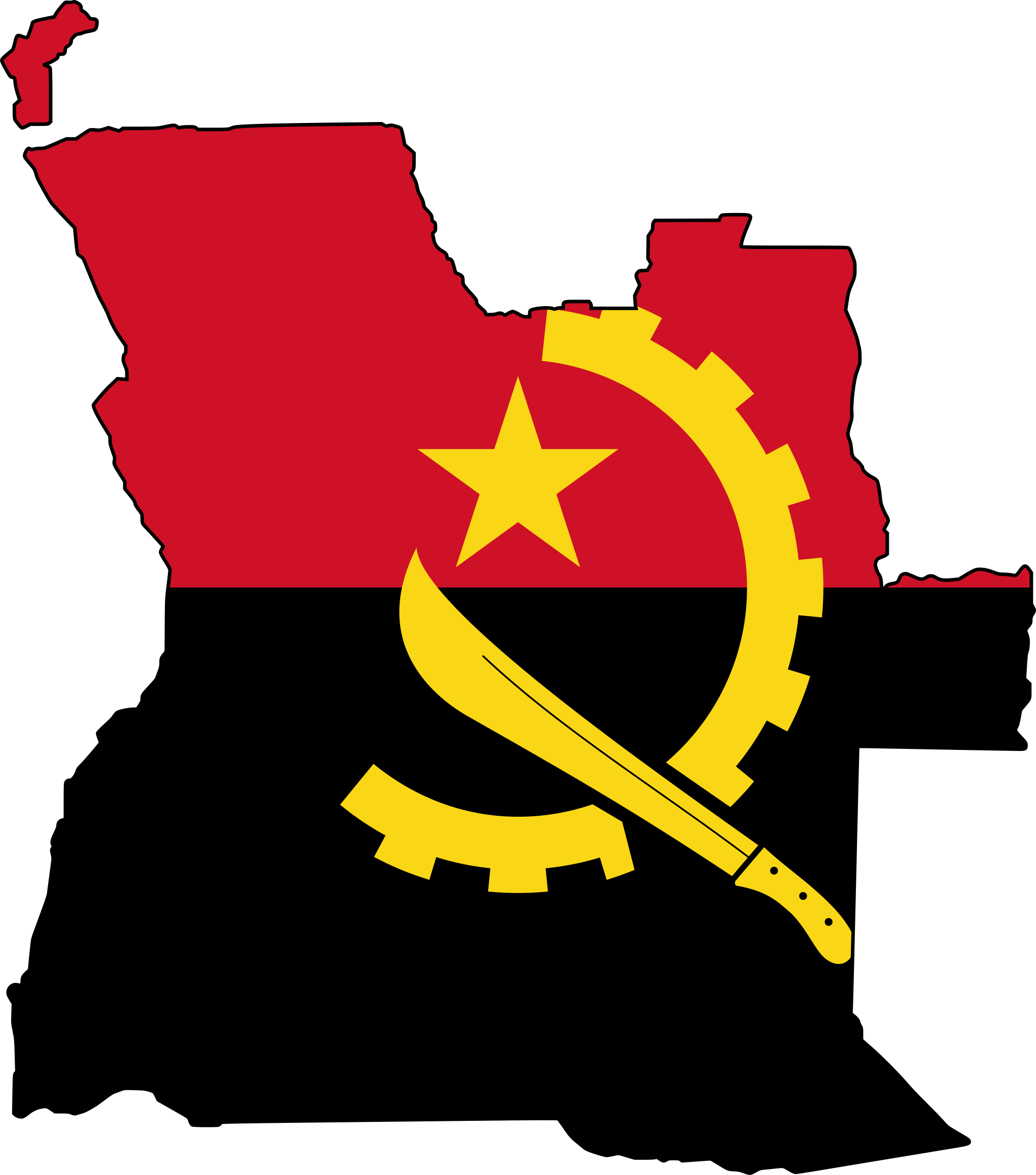 Angola Flag Map. Travel the world!. Angola flag