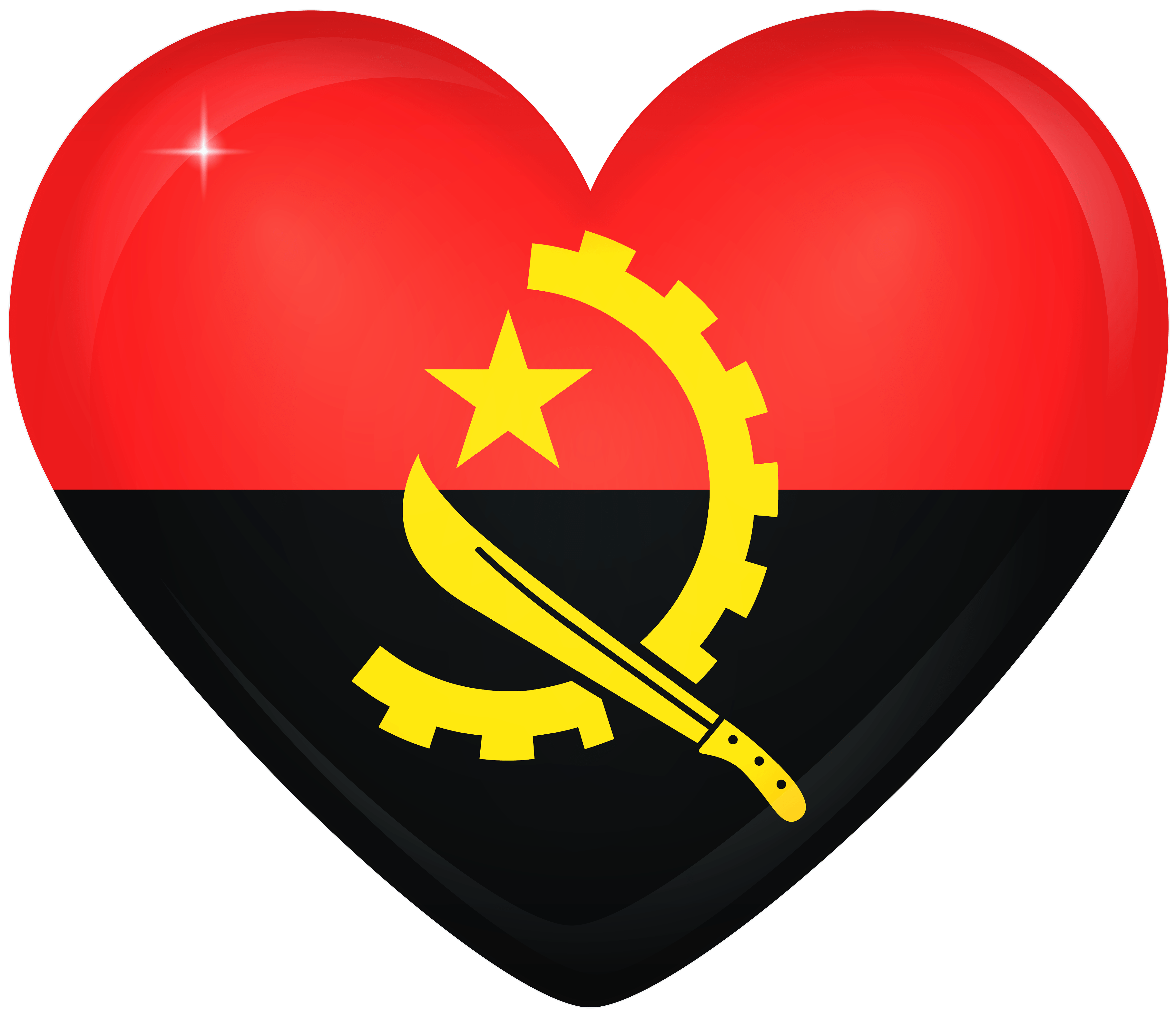 Angola Large Heart Flag Quality