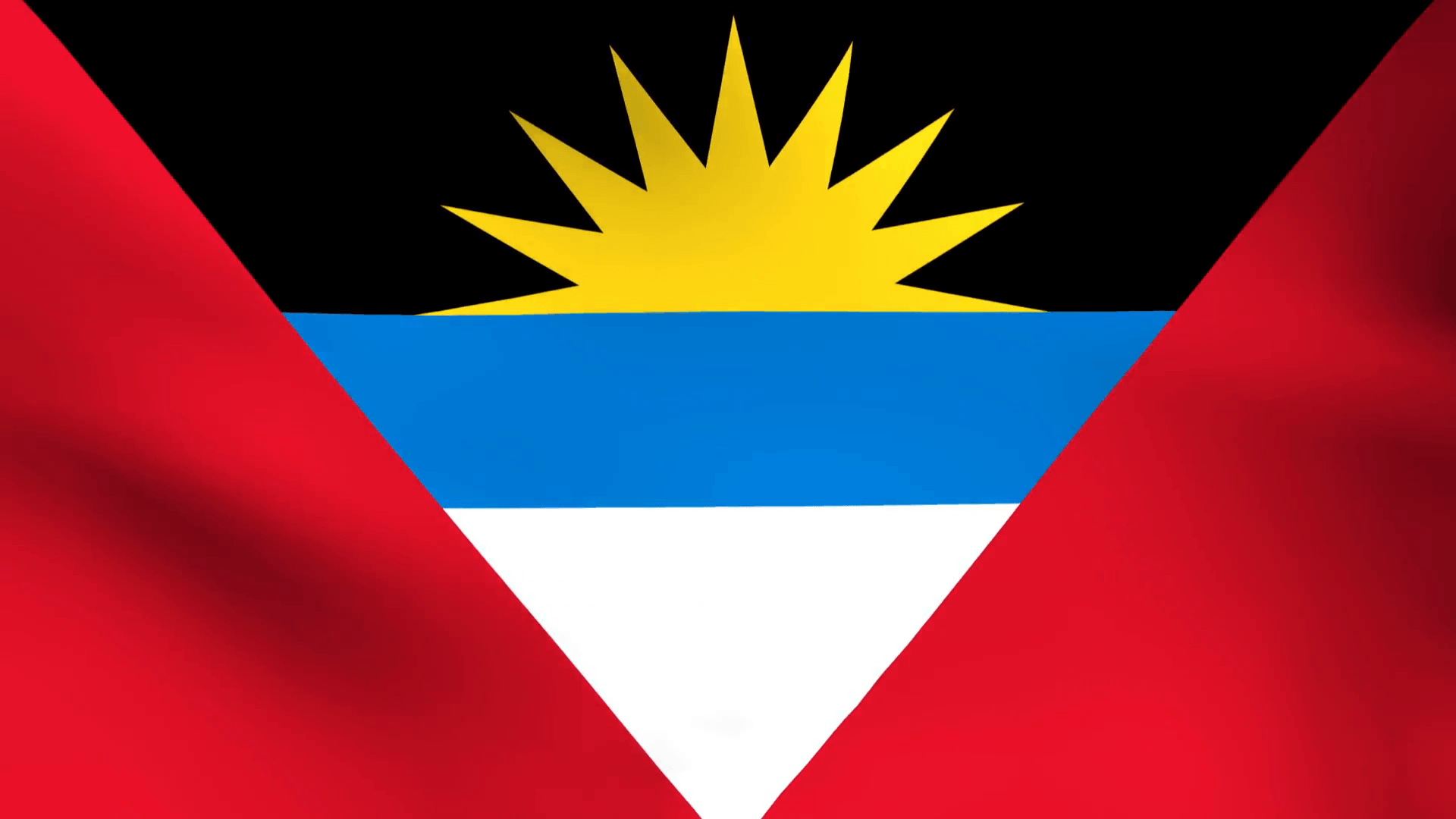 National flag of Antigua and Barbuda Stock Video Footage