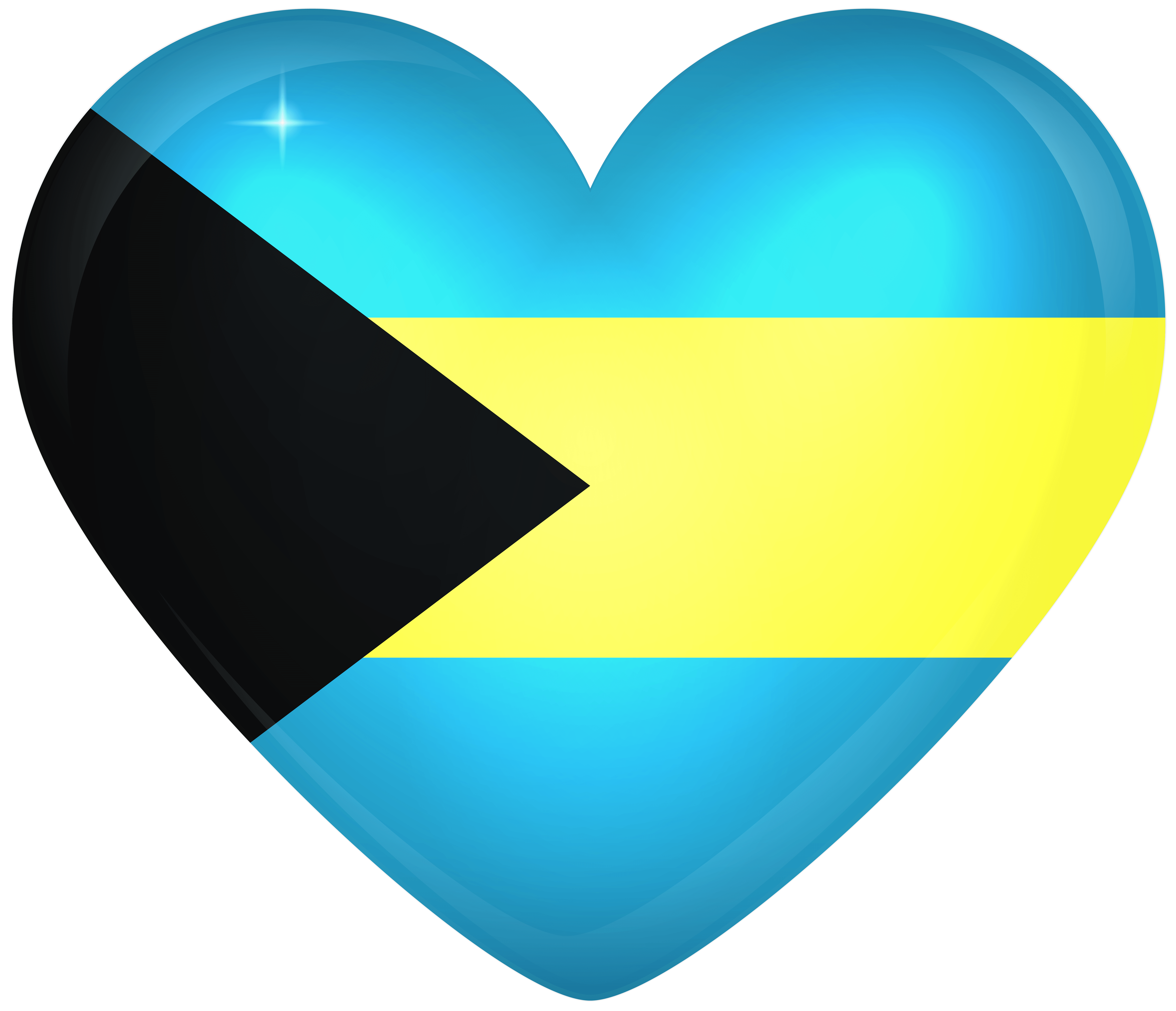 Bahamas Large Heart Flag Quality