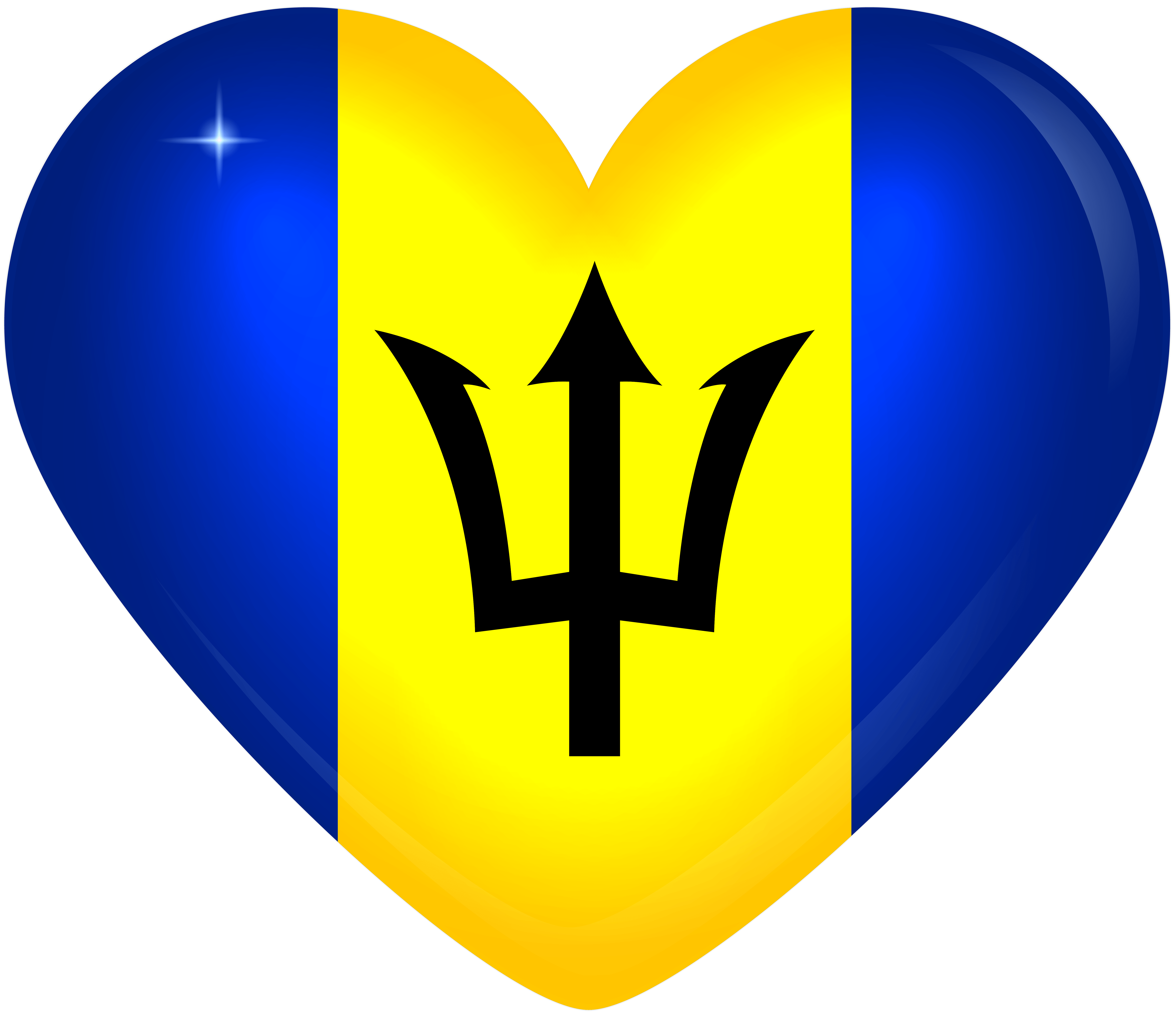Barbados Large Heart Flag Quality