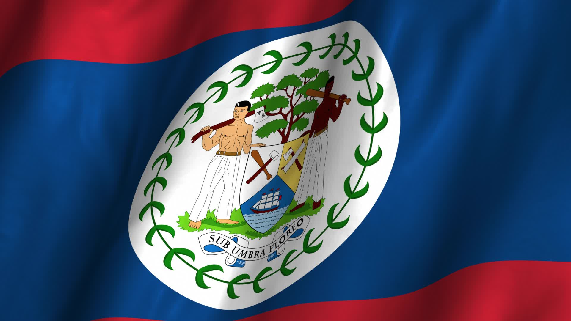 Belize Waving Flag HD & 4K Stock Footage