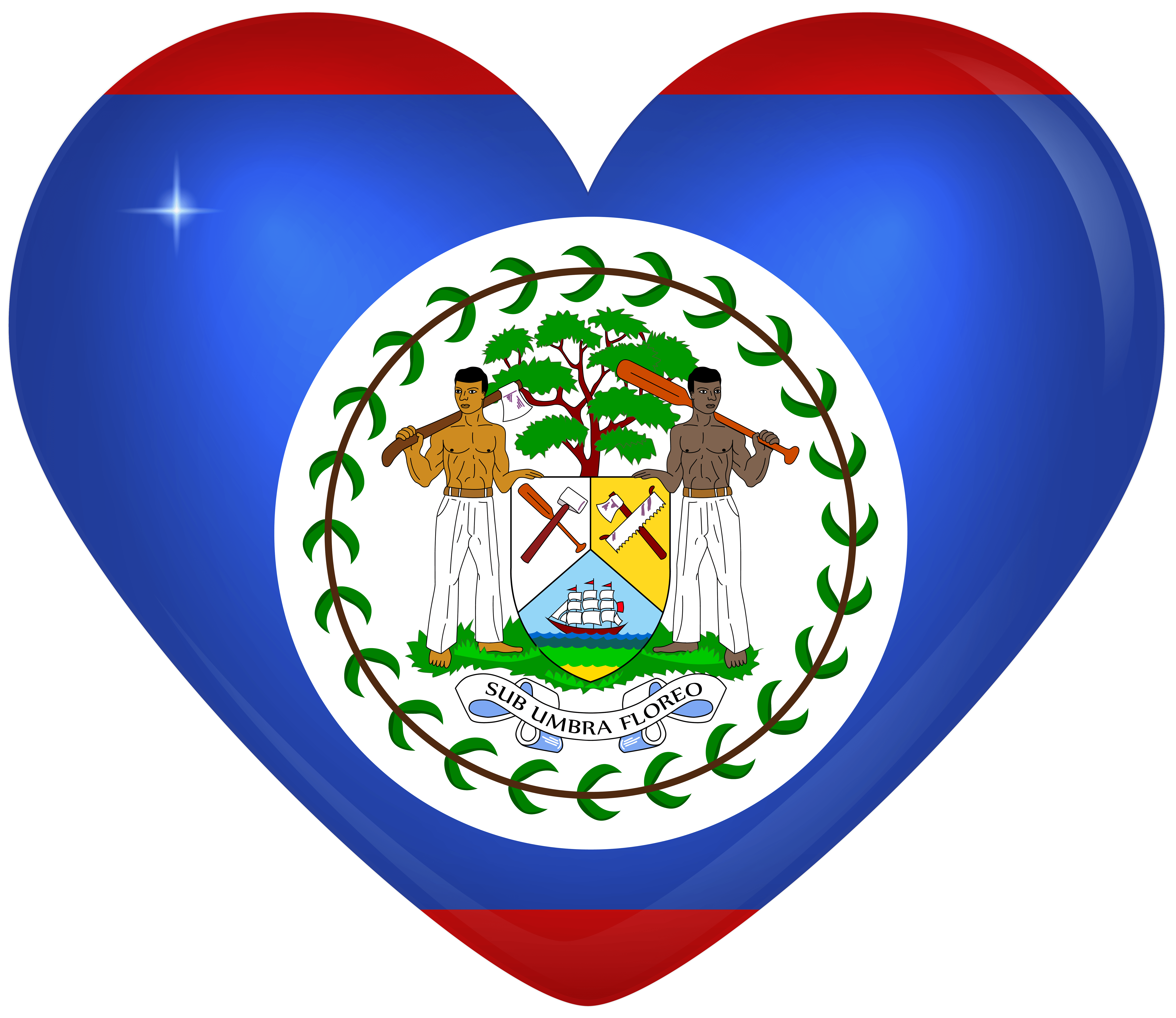 Belize Large Heart Flag Quality