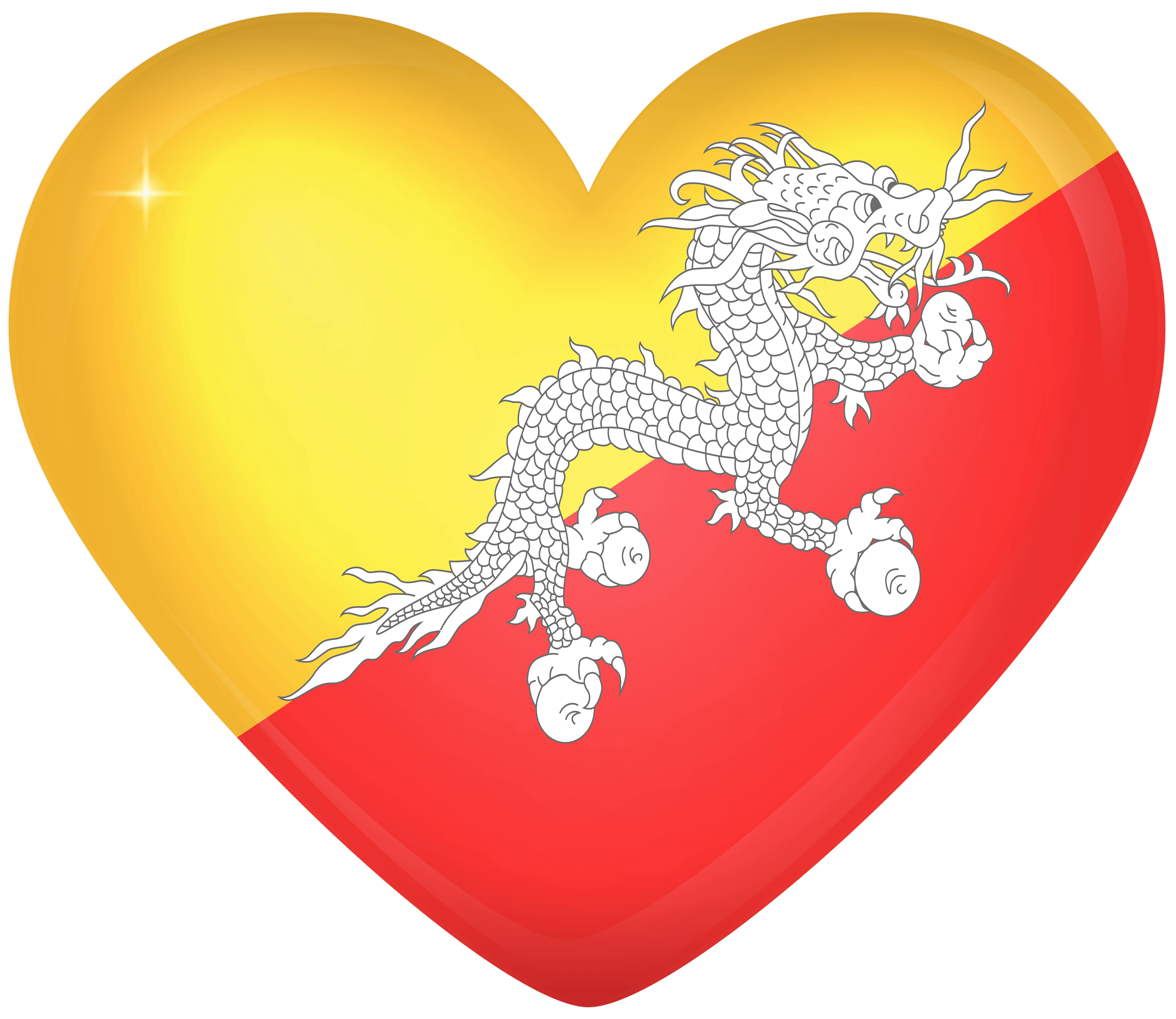 Bhutan Large Heart Flag Quality