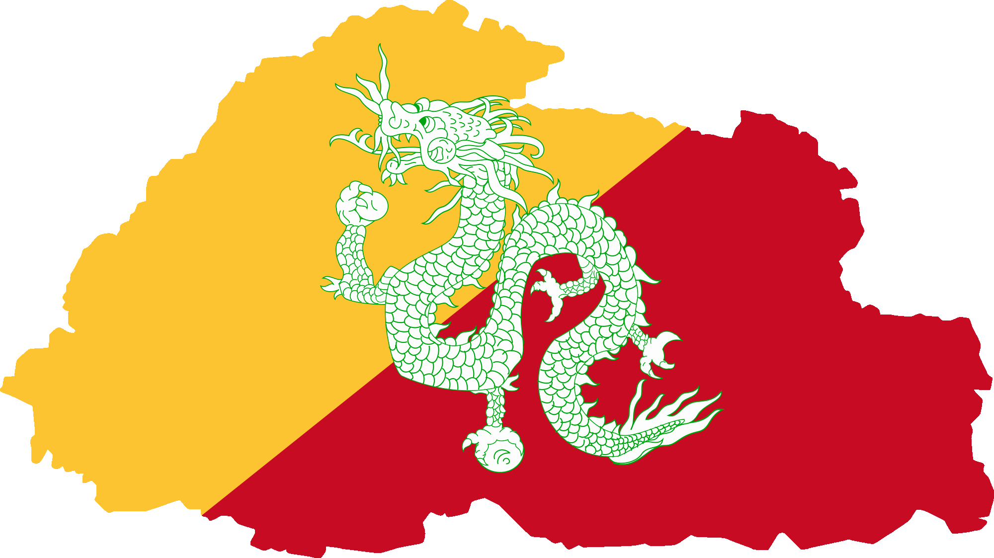 Bhutan flag png 2 PNG Image