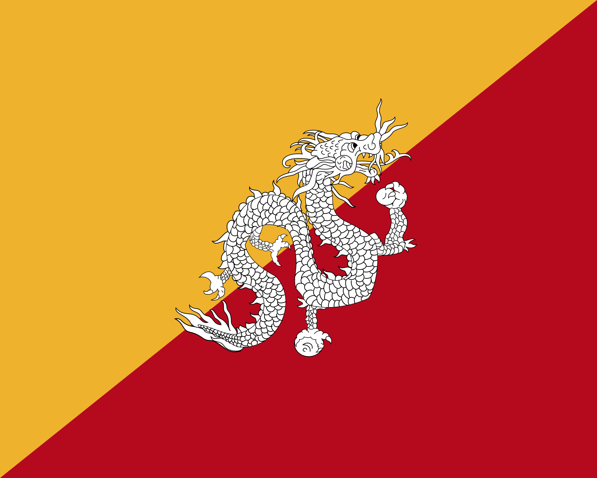Bhutan flag png 3 PNG Image