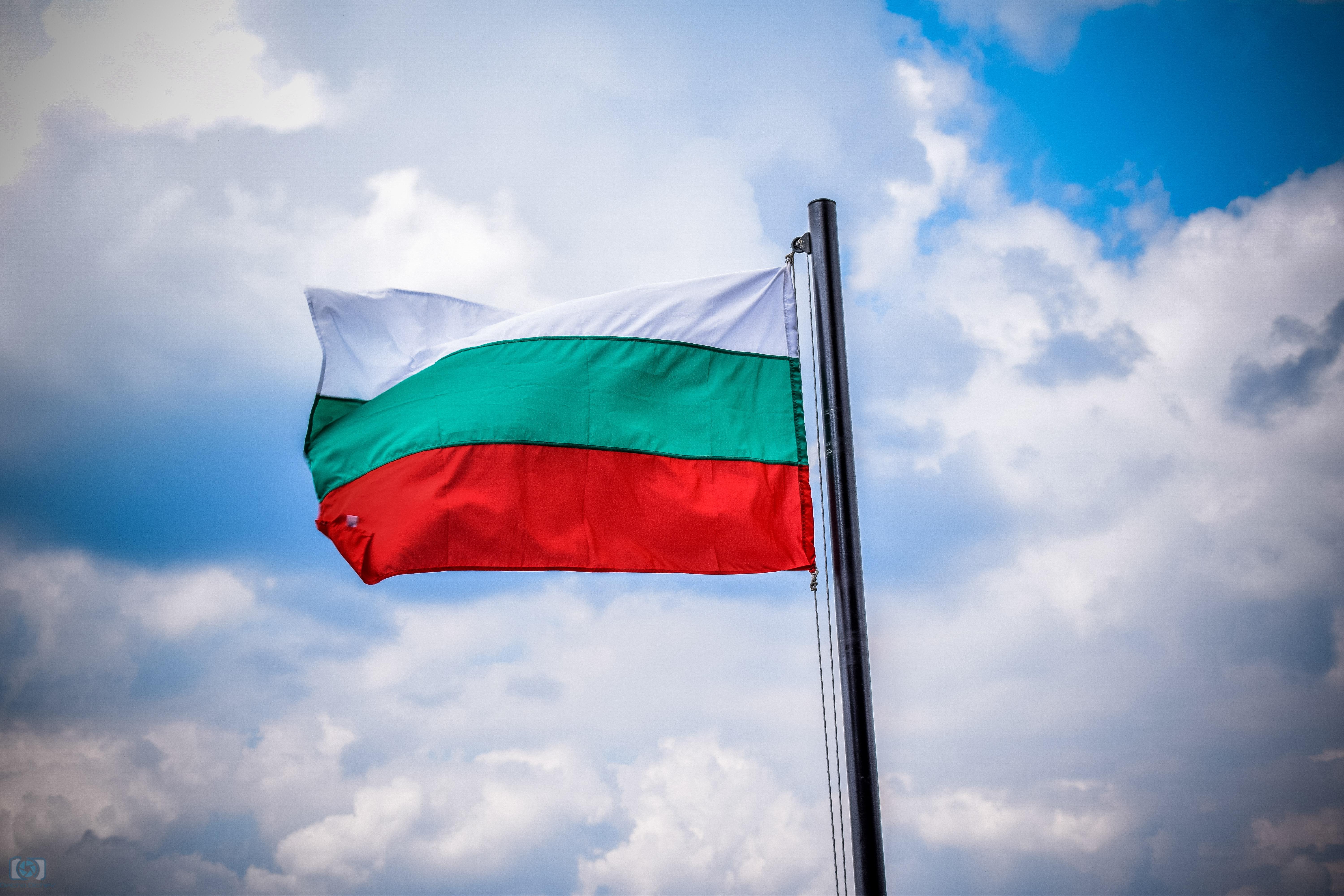 Free of bulgarian, clouds, flag