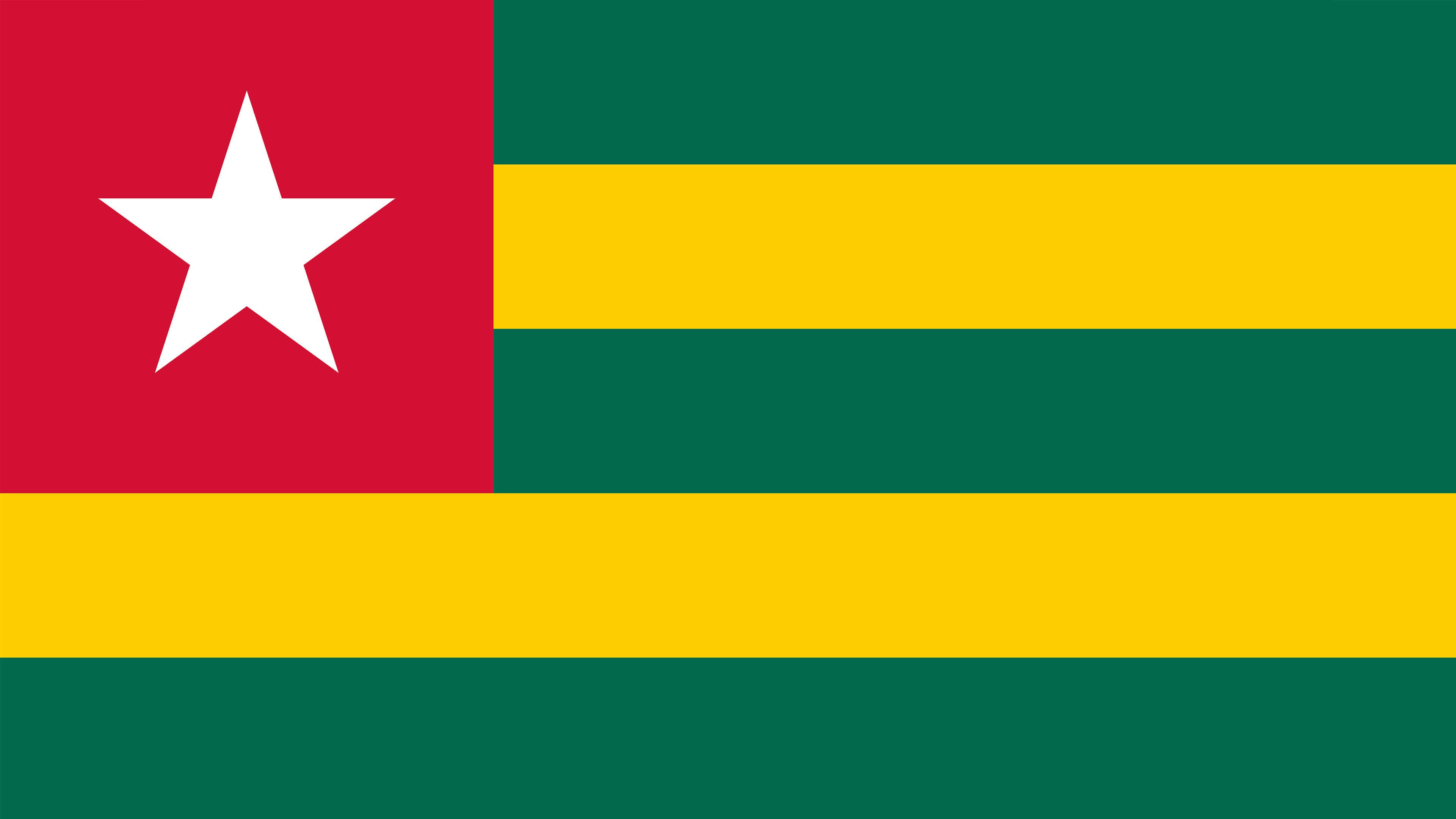 Togo Flag UHD 4K Wallpaper