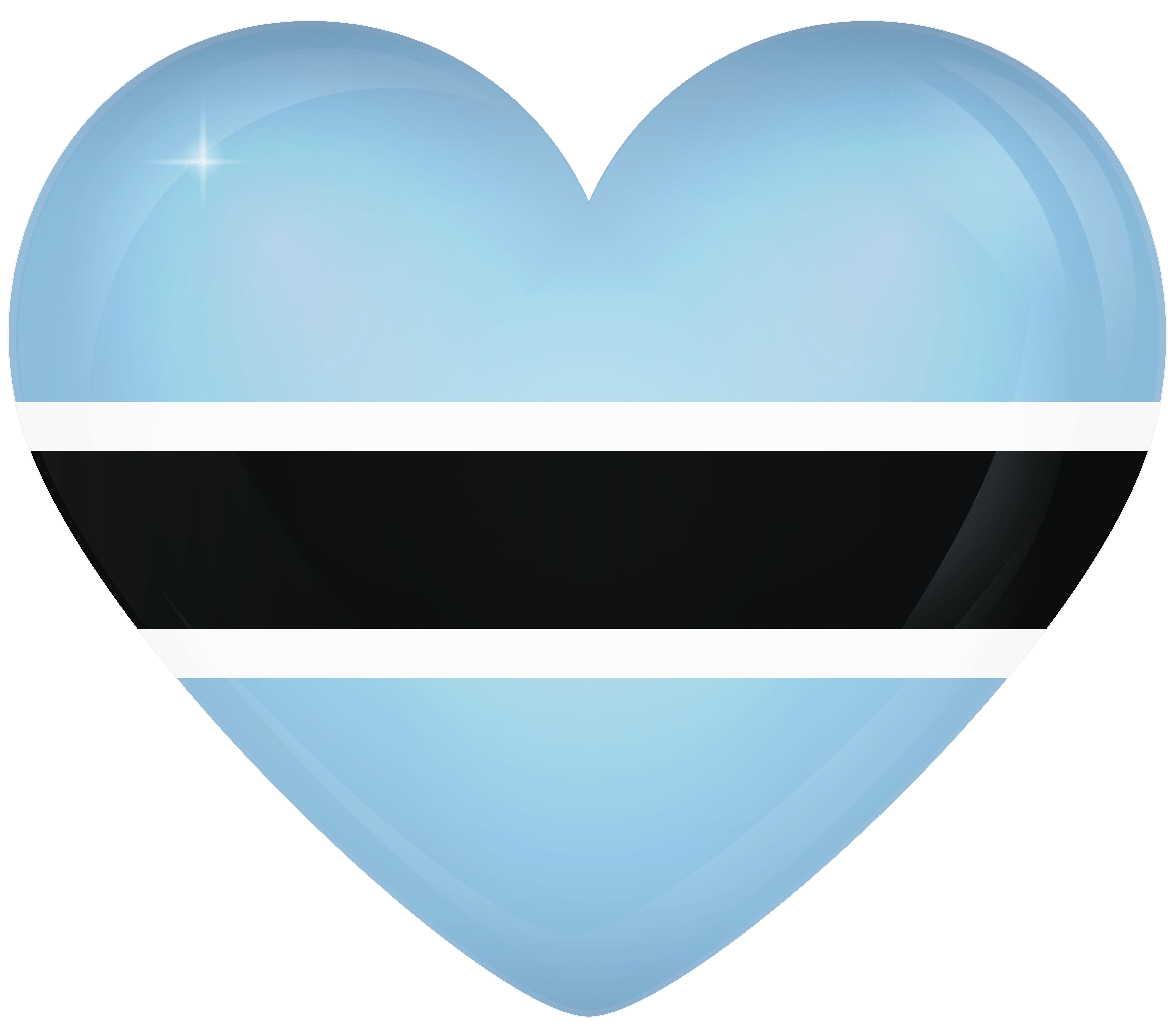 Botswana Large Heart Flag Quality