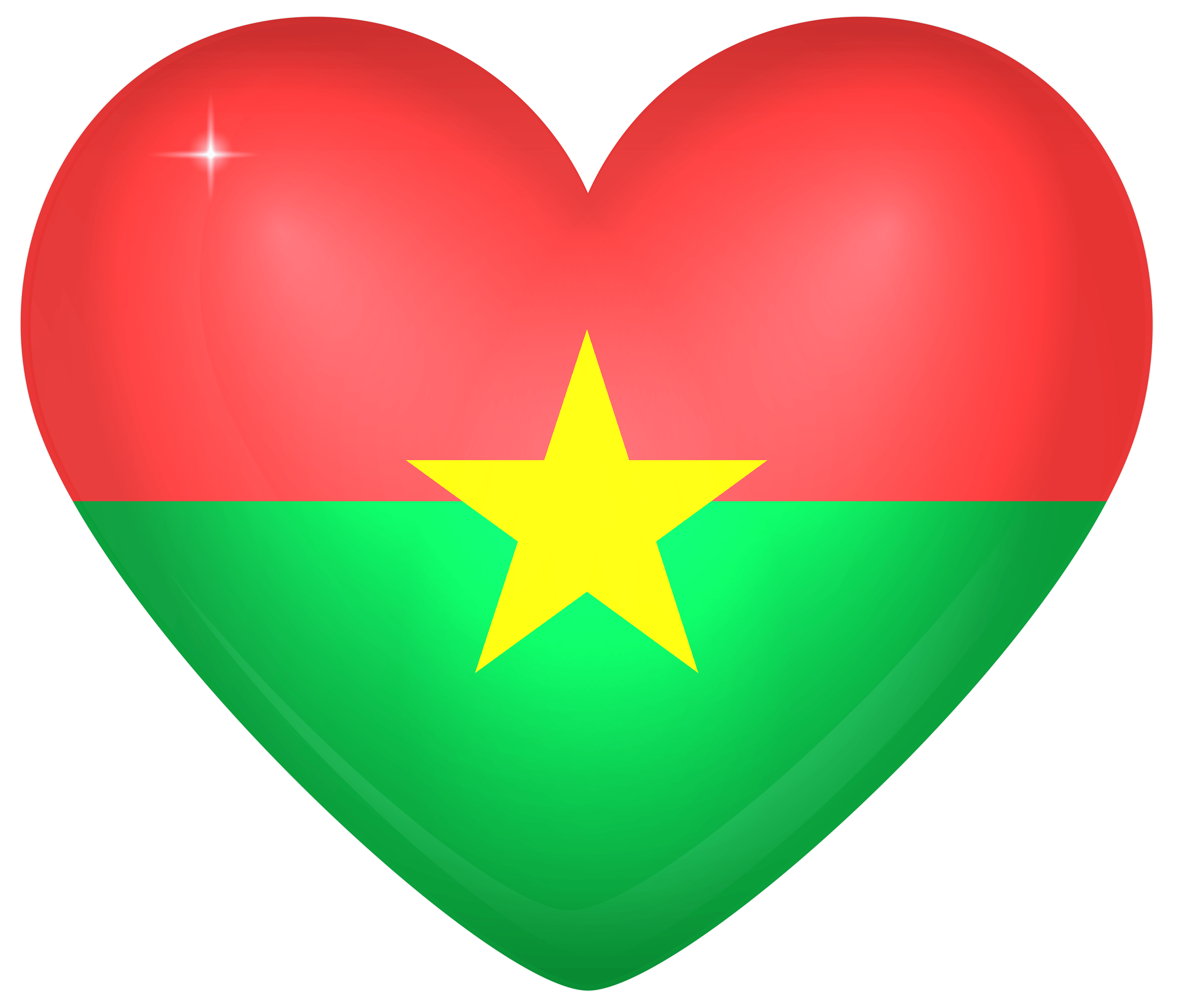 Burkina Faso Large Heart Flag Quality
