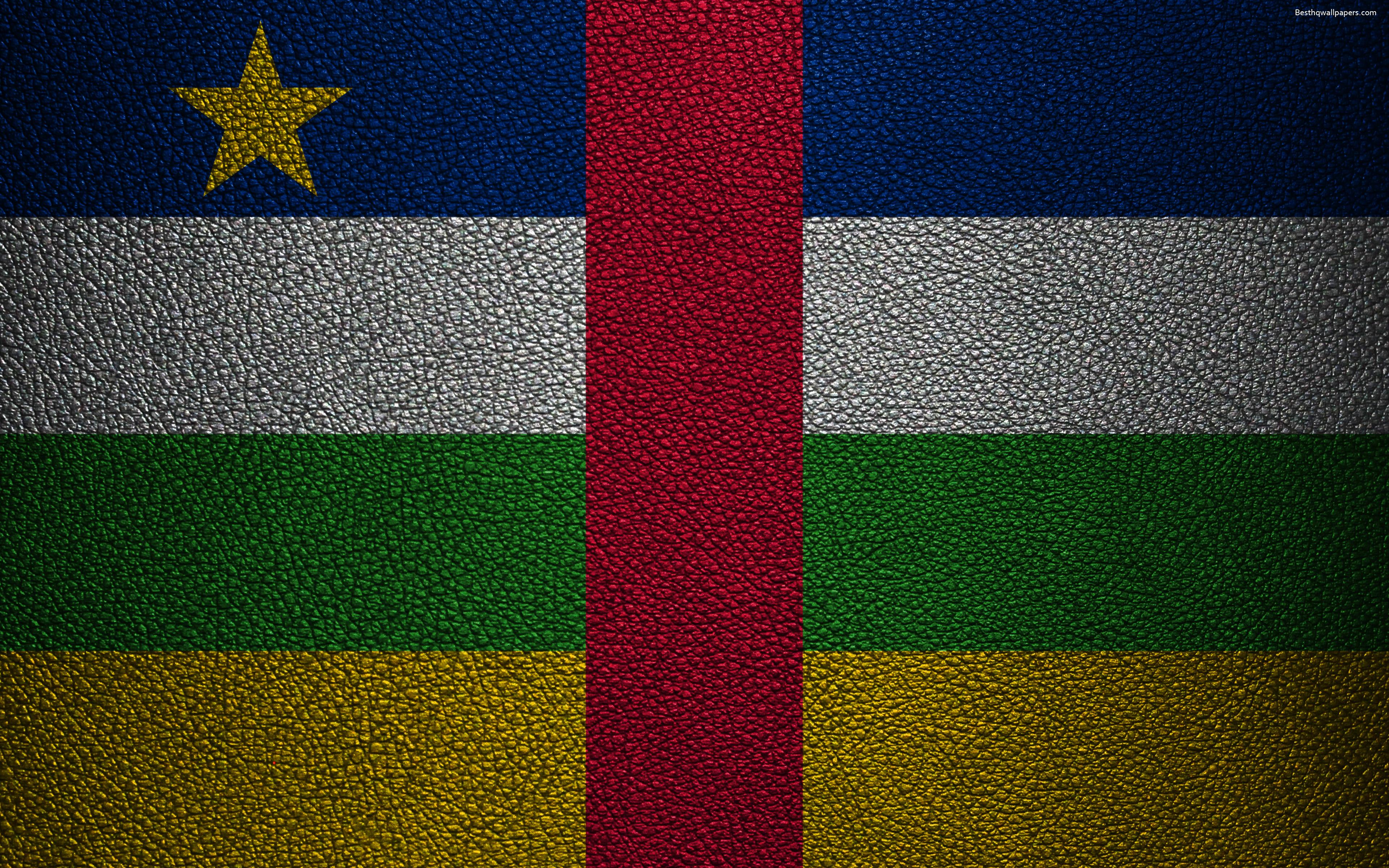 Download wallpaper Flag of Central African Republic, Africa, 4K