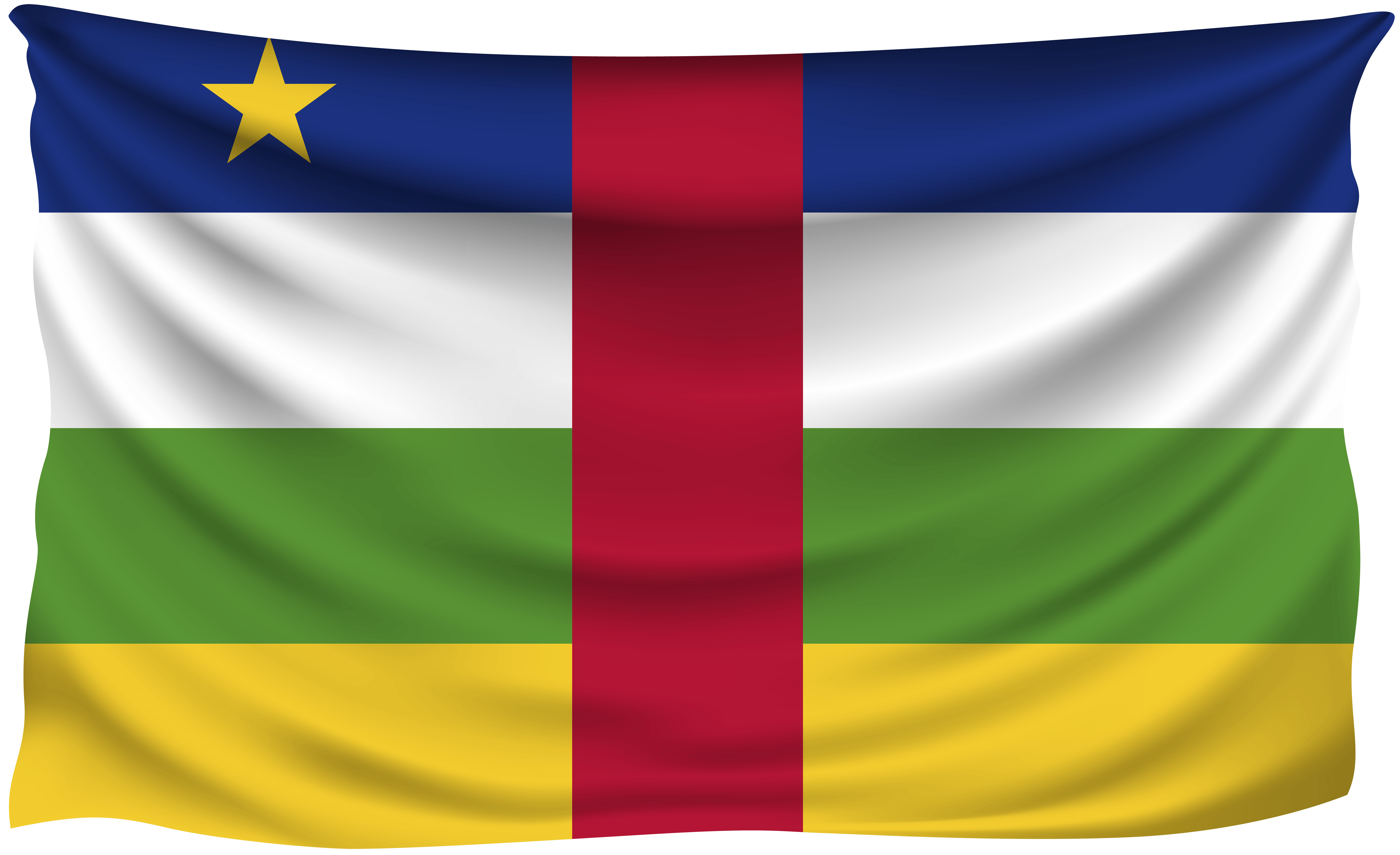 Central African Republic Wrinkled Flag