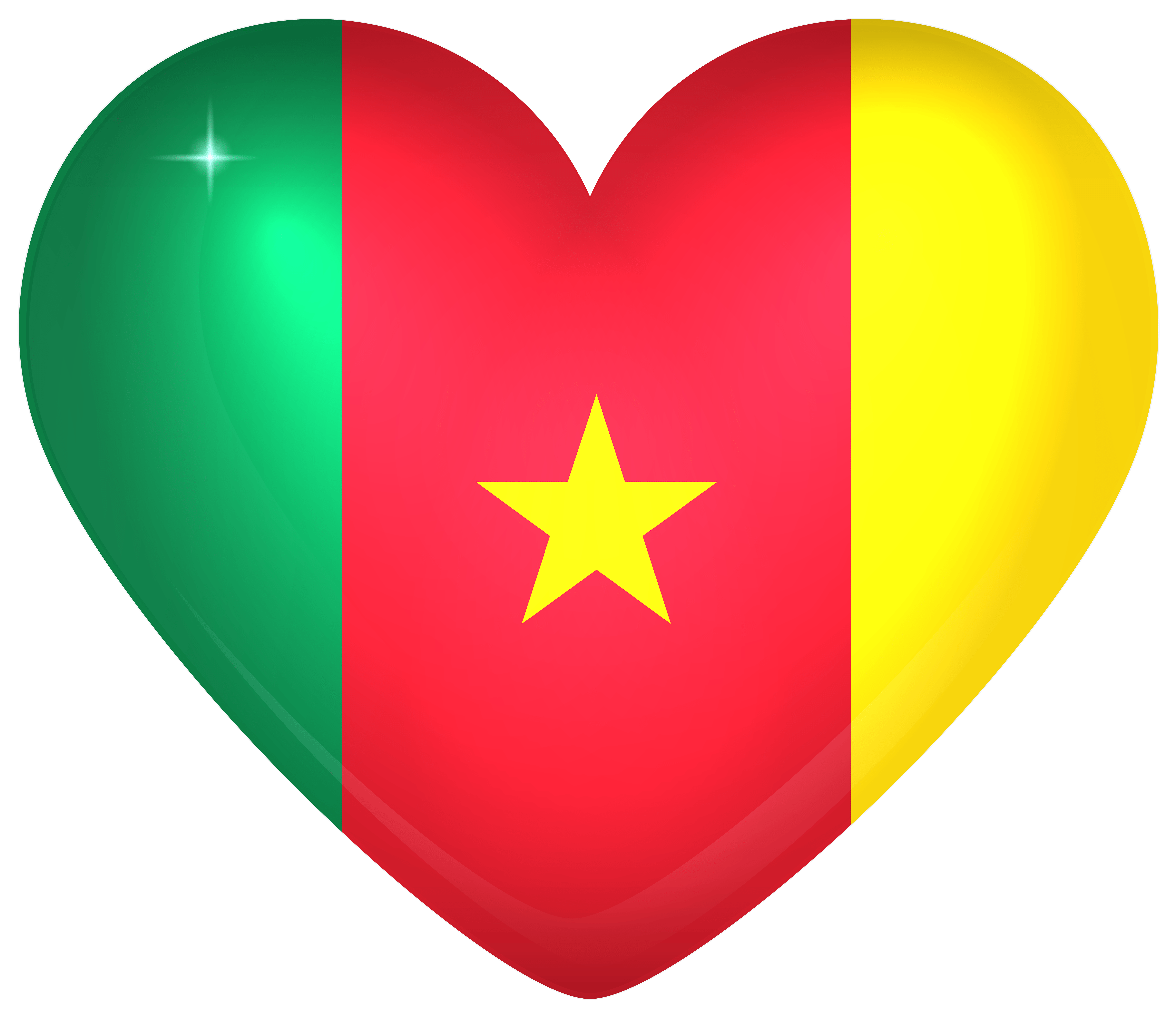 Cameroon Large Heart Flag Quality
