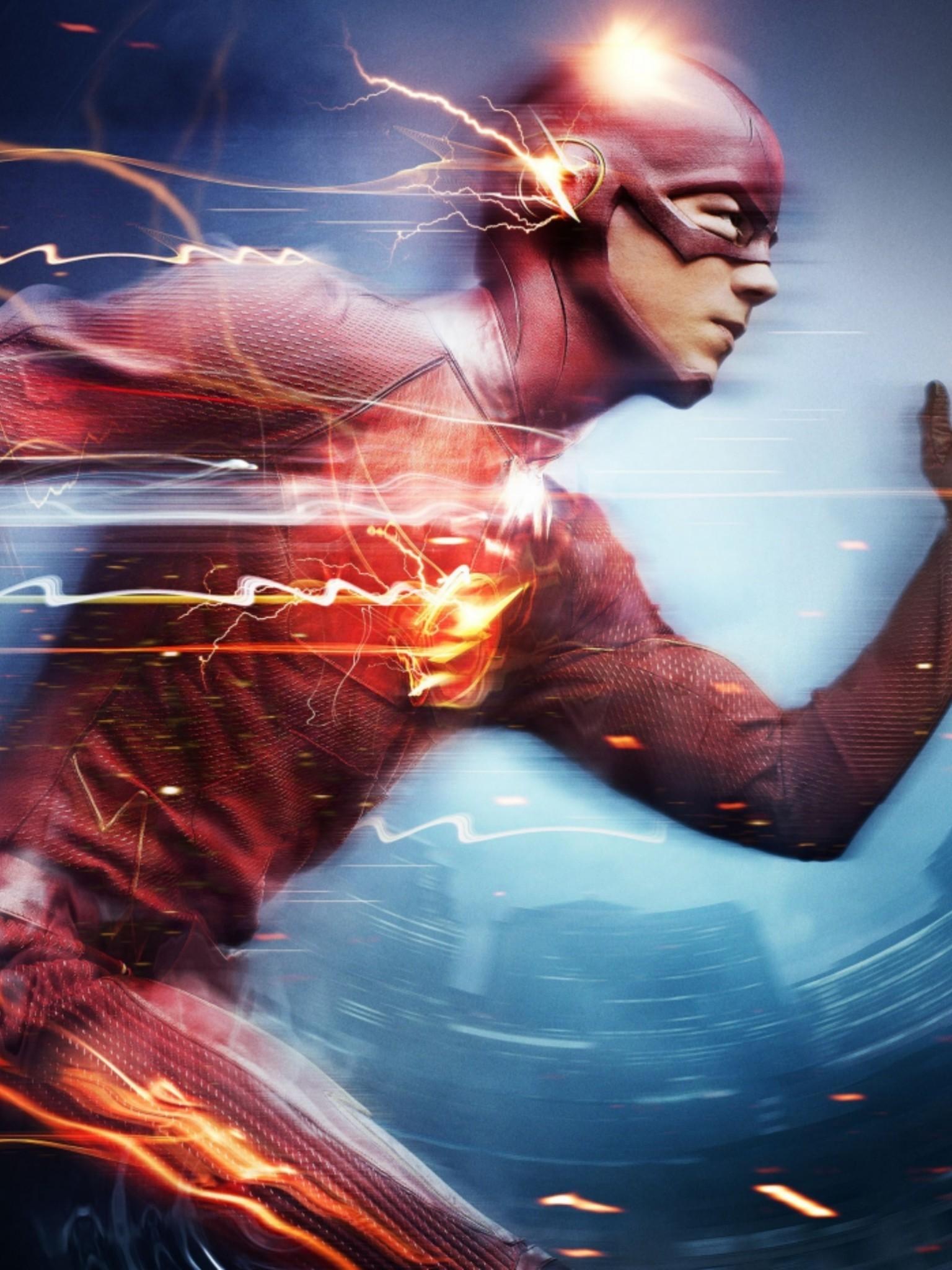 Download 1536x2048 The Flash, Grant Gustin, Tv Series, Profile View