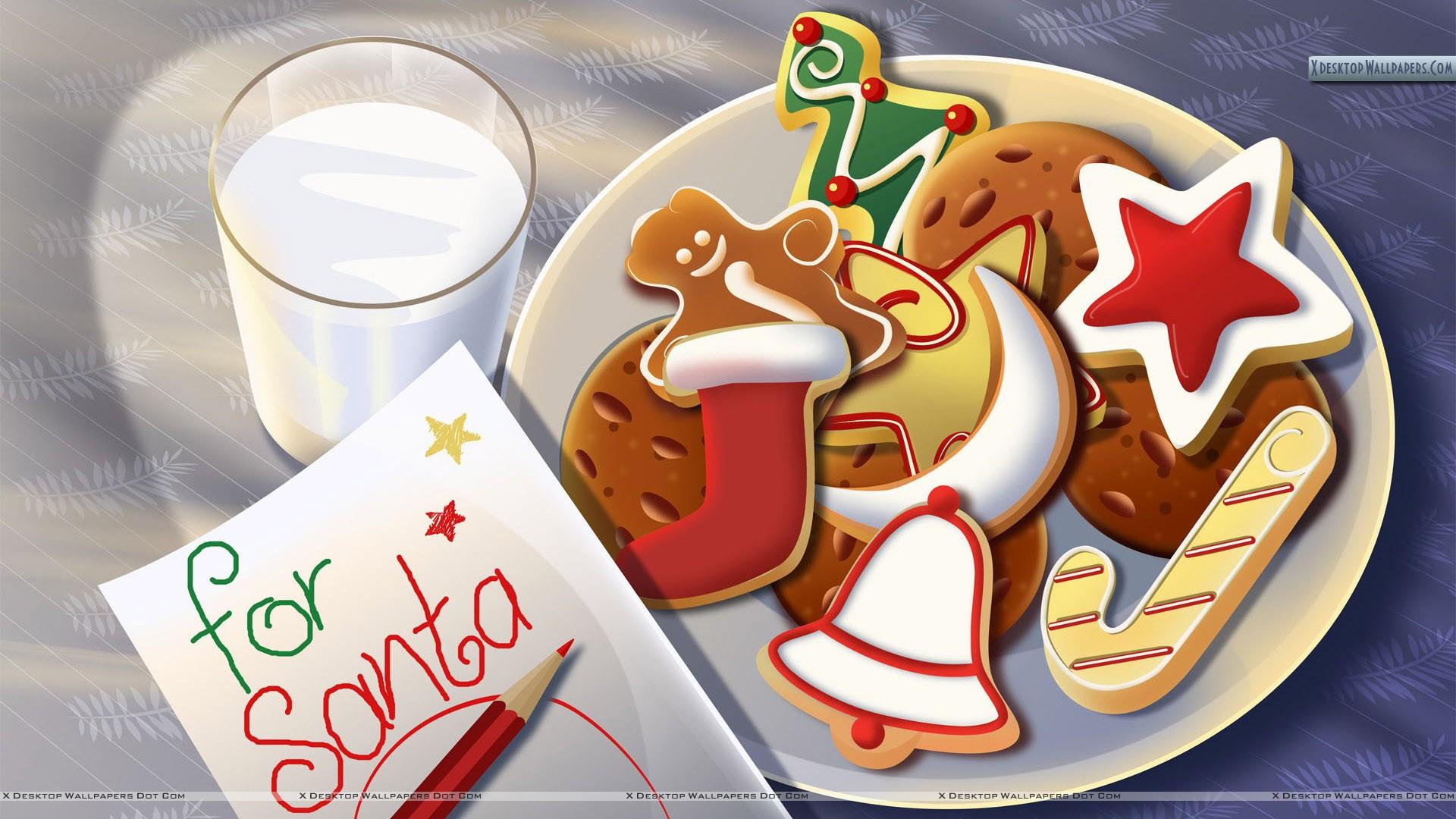 Yummy Cookies For Santa Wallpaper