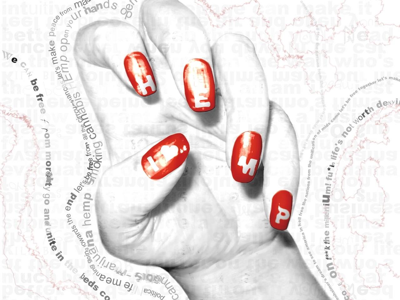 Hand with red nails wallpaper. Hand with red nails