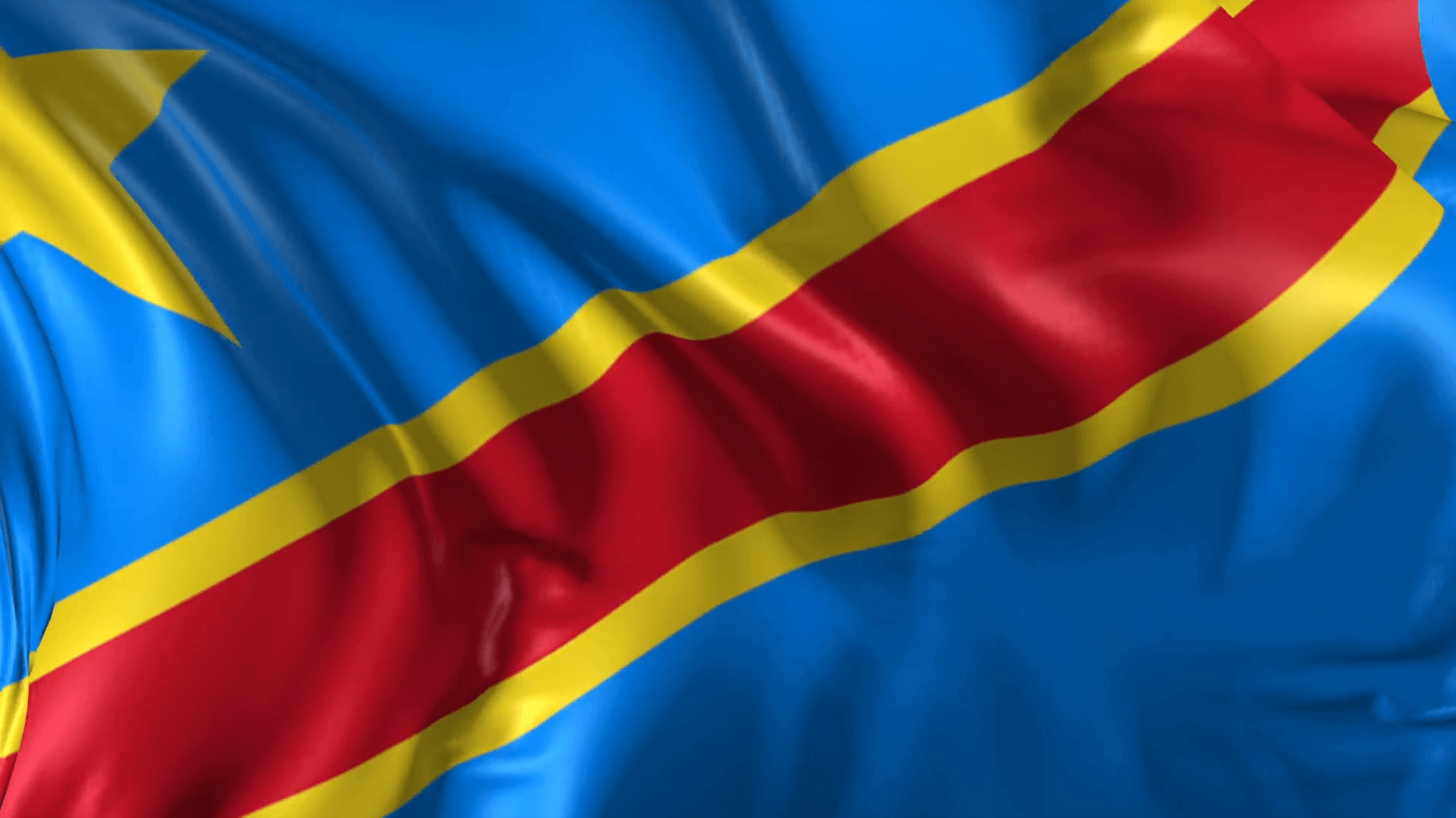 Flag of Democratic Republic of Congo- Beautiful 3D animation
