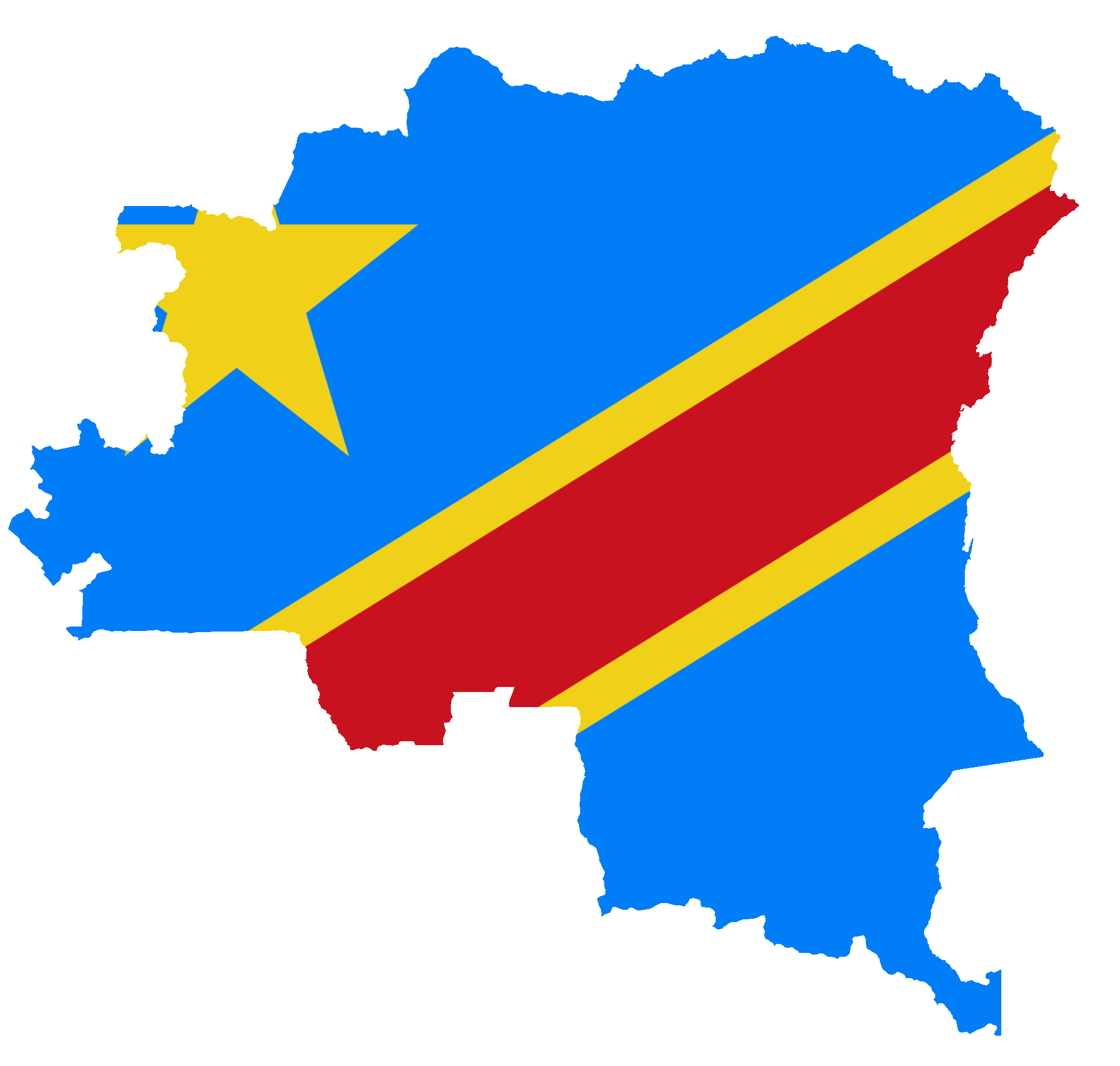 Flag map of Greater Congo Democratic Republic of the Congo