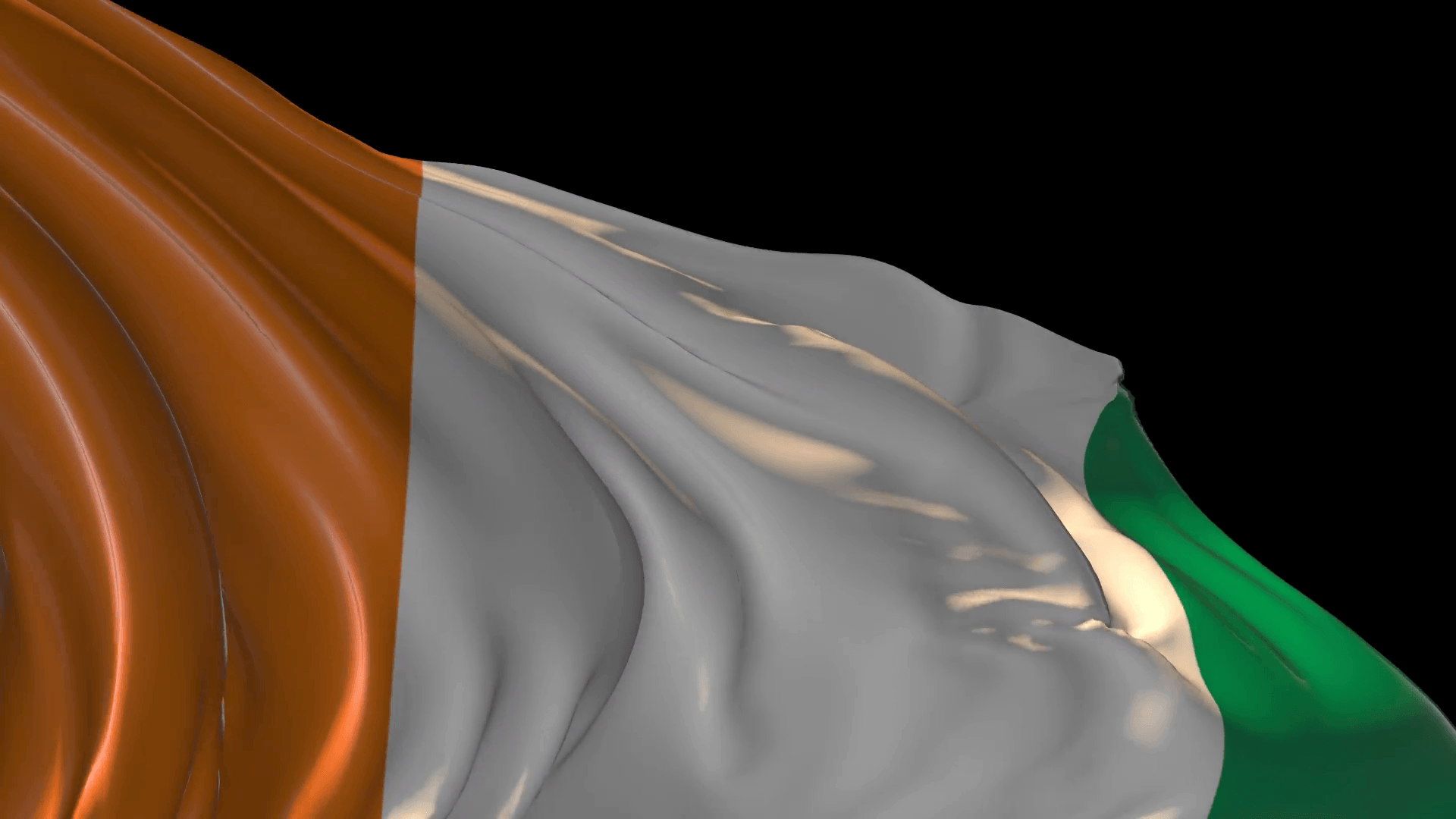 Flag of Ivory Coast- Beautiful 3D animation revealing Ivory Coast
