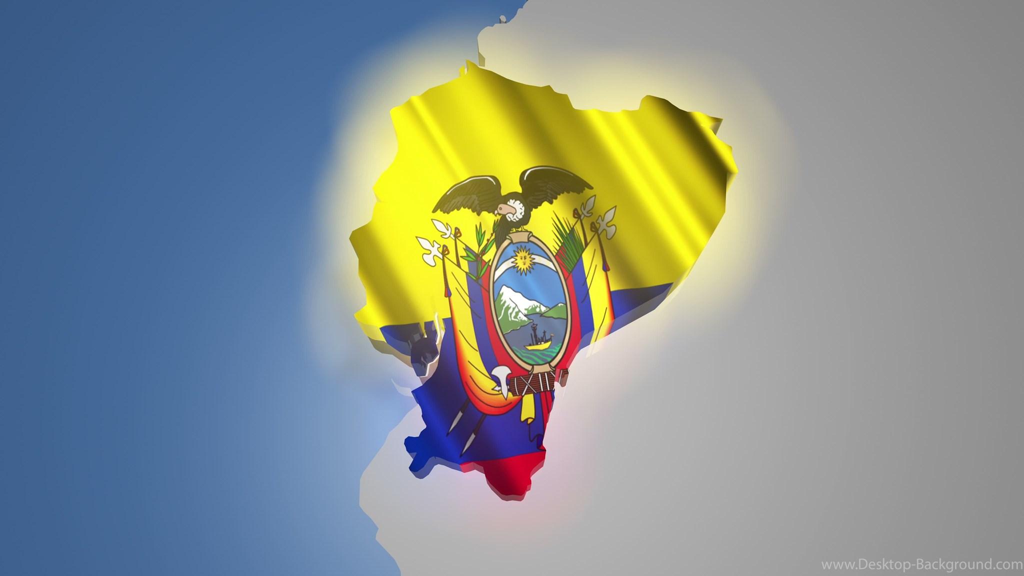 Blowing Ecuador Flag HD Wallpaper Desktop Background